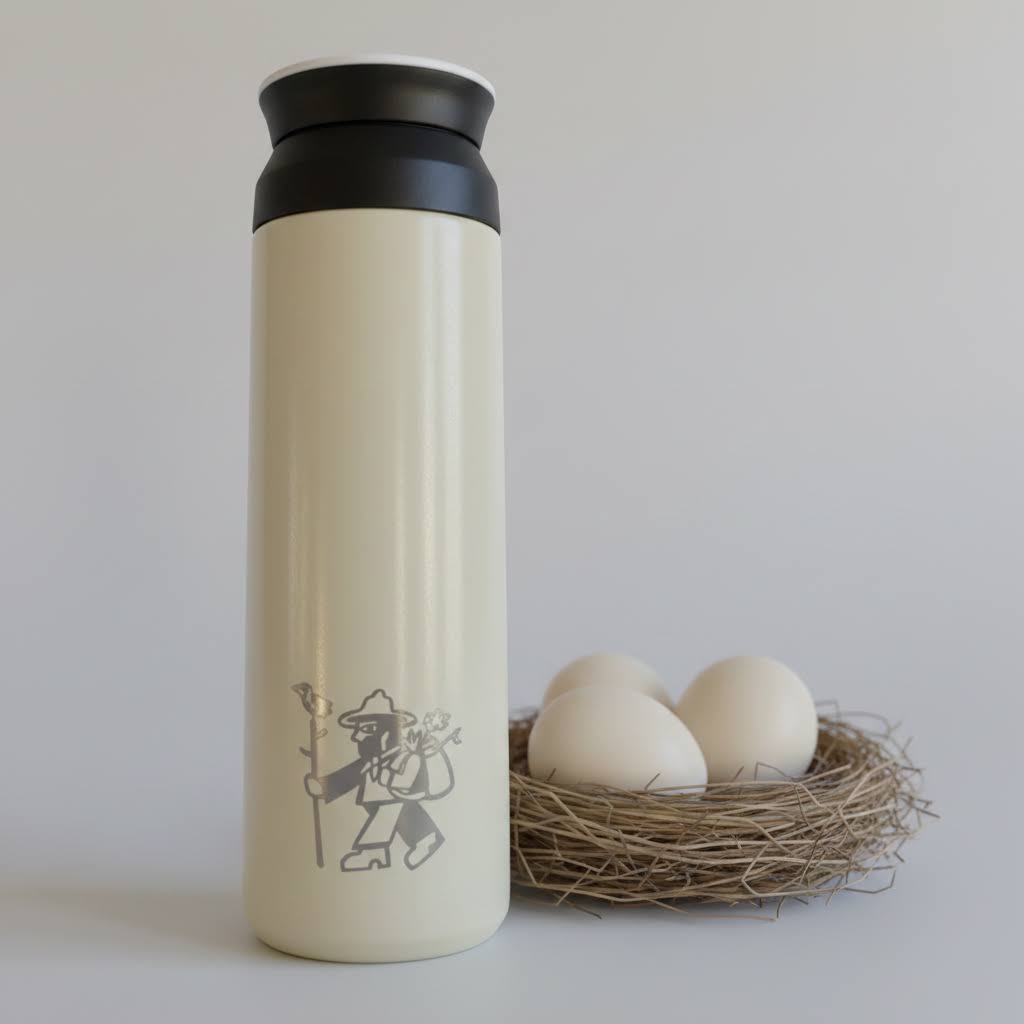 Forager Provisions Premium Stainless Steel Travel Mug Flask – Collard Dove Egg (500ml)
