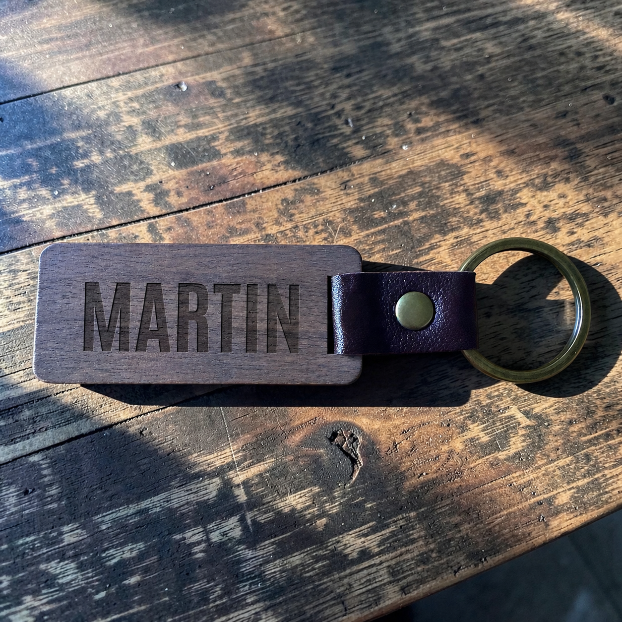 Forager Provisions x Kjøtt Supply Co Leather “Name”Keyring (Customise Me)