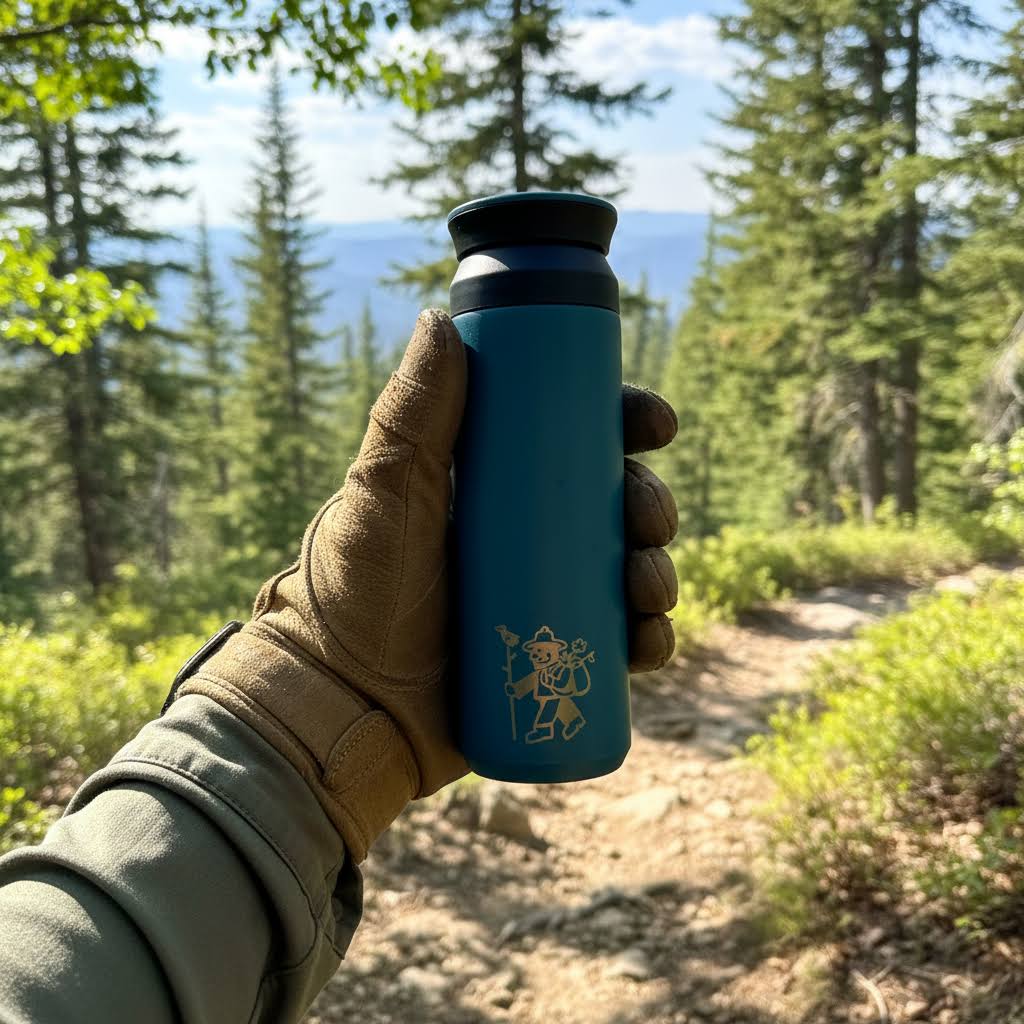 Forager Provisions Premium Stainless Steel Travel Mug Flask –  Betta Fish Blue (500ml)
