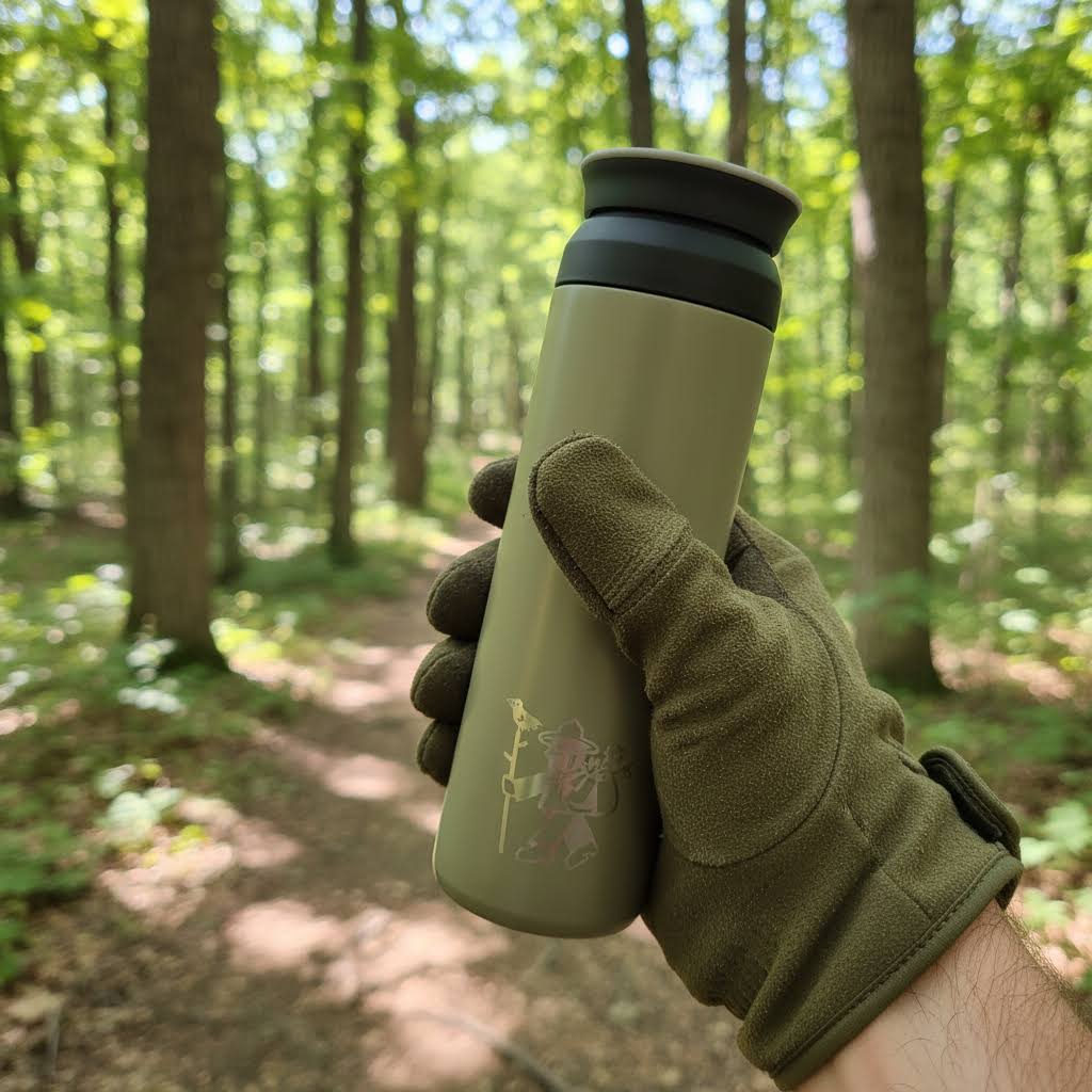 Forager Provisions Premium Stainless Steel Travel Mug Flask – Mossy Stone (500ml)
