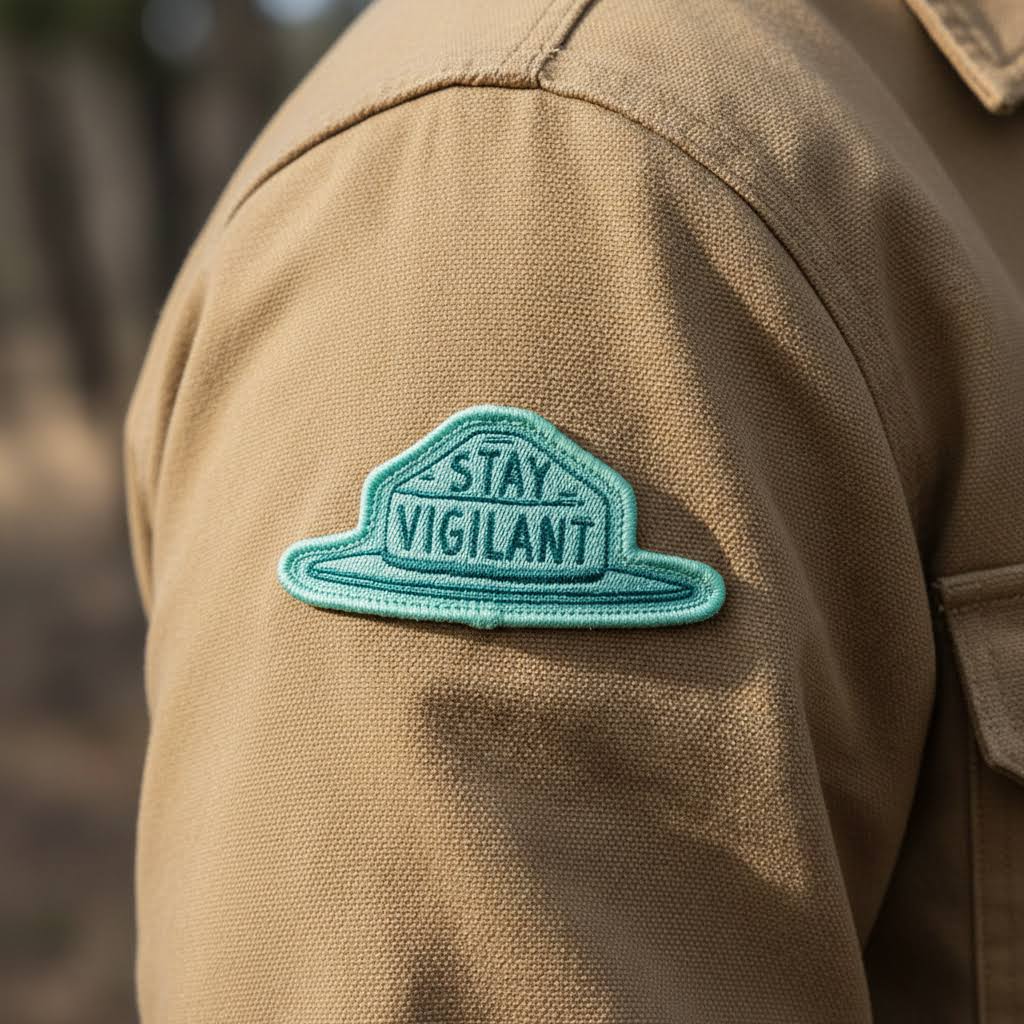 The Landmark Project Smokey Bear Hat Patch - Stay Vigiliant