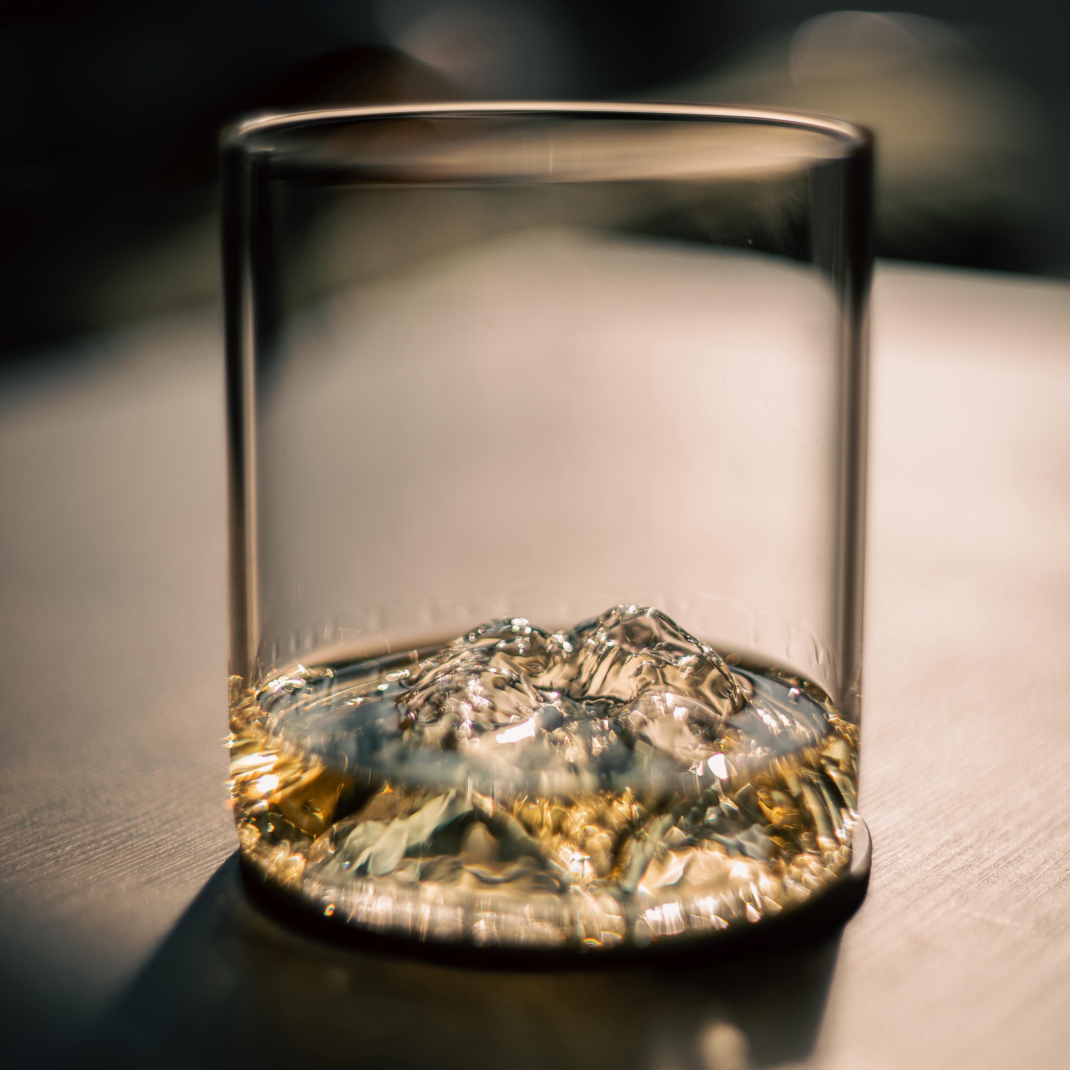 Gilded Peaks The Scafell Pike Mountain Whiskey Tumbler and Coaster Set
