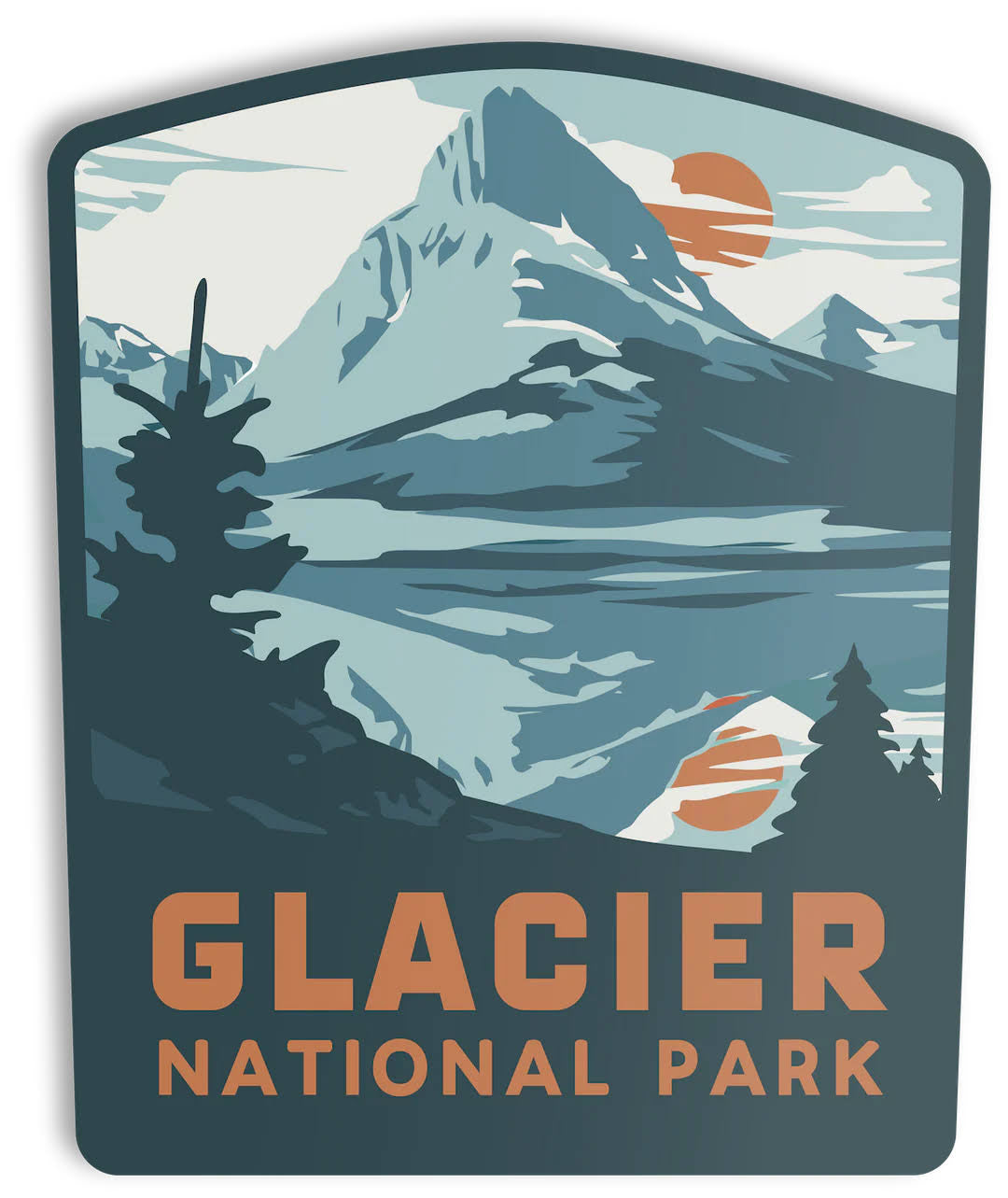 The Landmark Project Glacier National Park Sticker