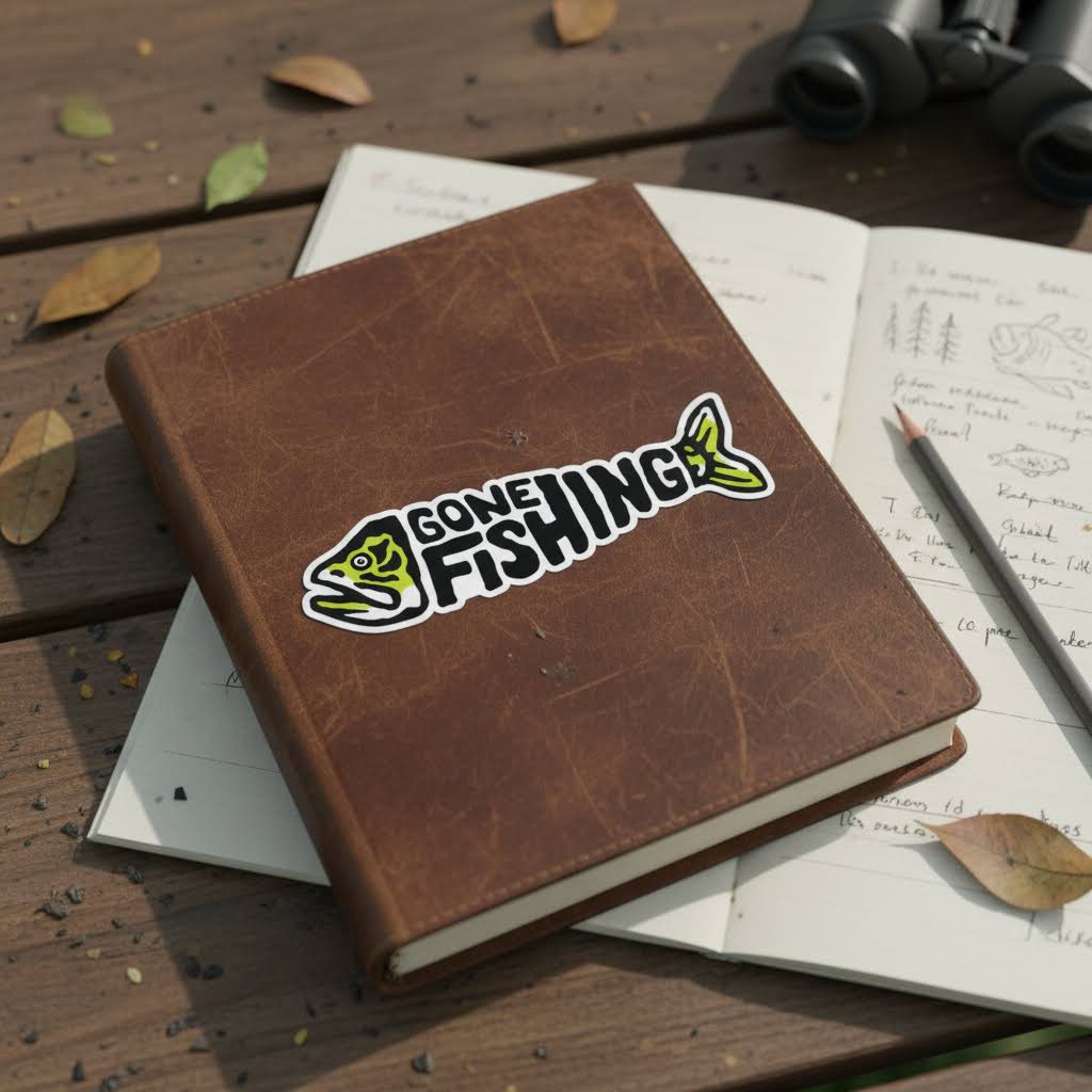 Union Made Gone Fishing Vinyl Sticker
