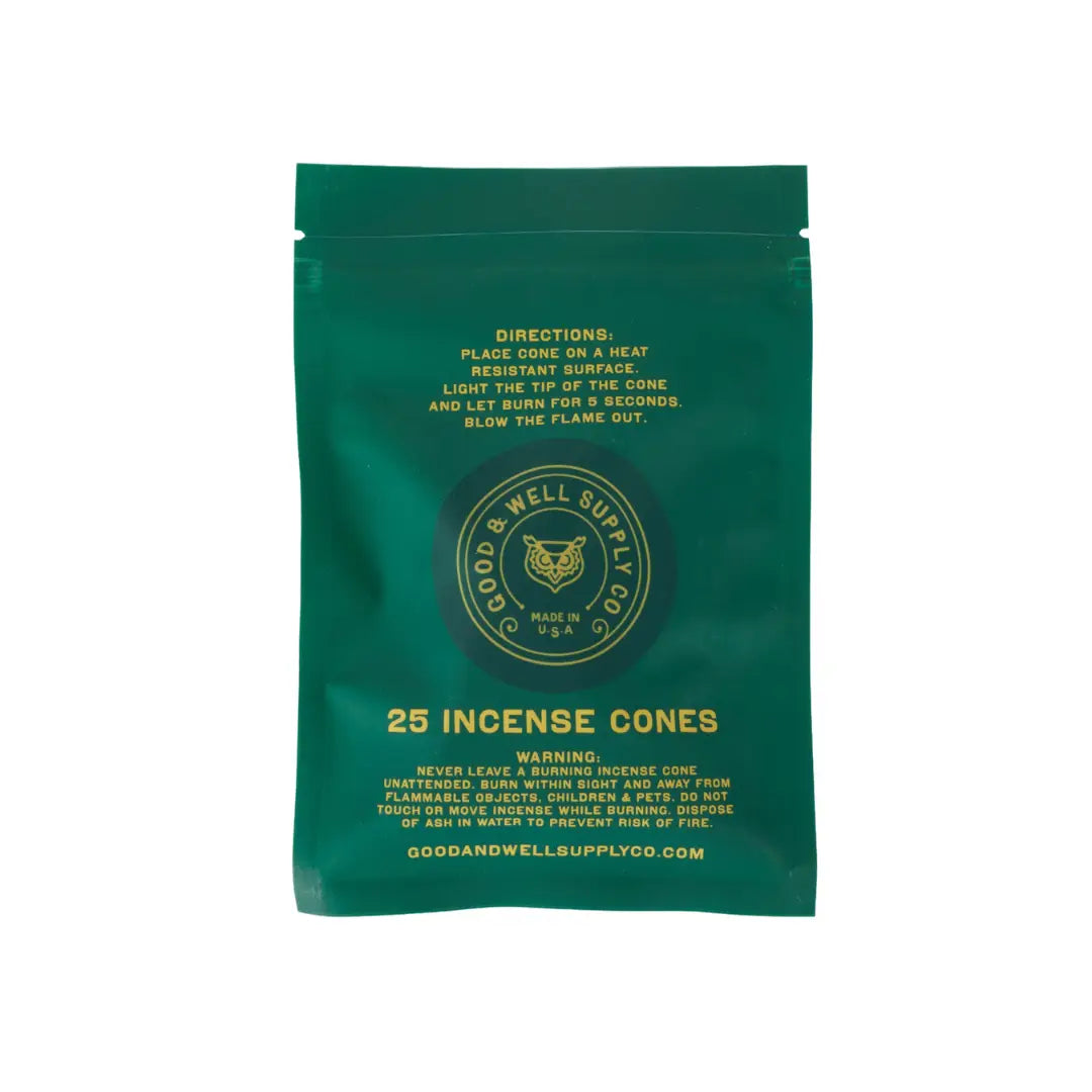 Good & Well Supply Co Ranger Incense Cones Bergamot & Oakwood