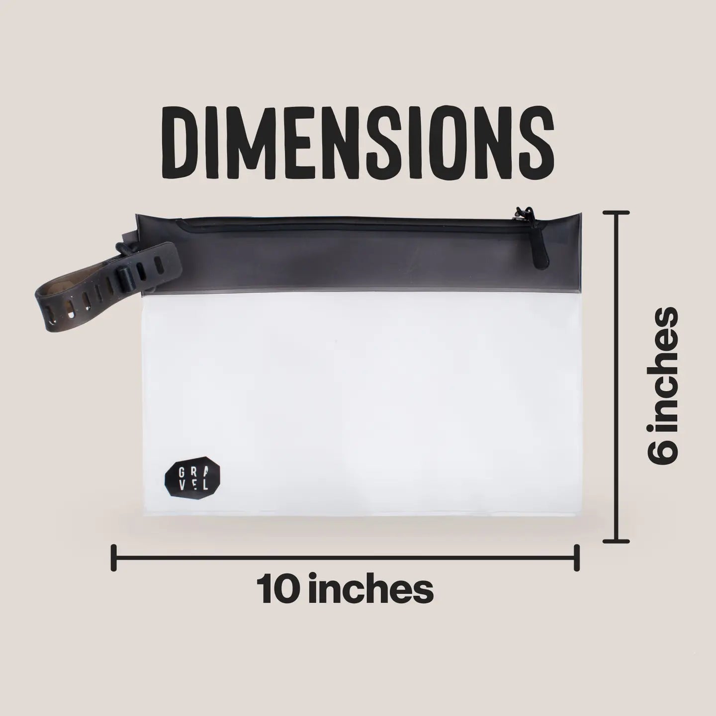 Gravel Outdoor The Pouch: 3-1-1 TSA-approved clear toiletries bag, rectangular 10x6, travel essentials organizer pouch.