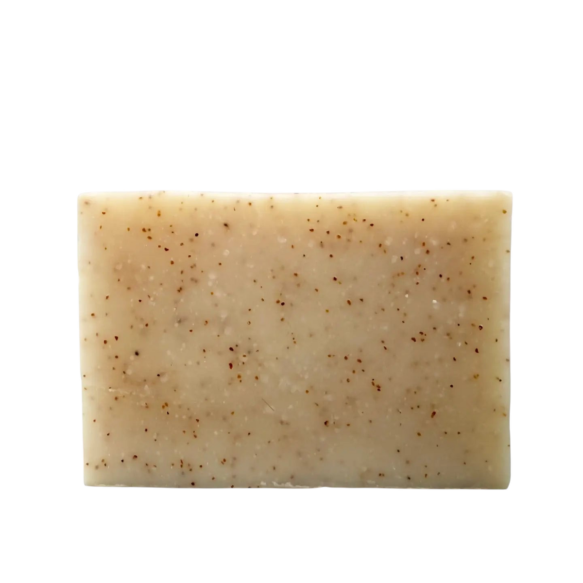 Growing Wilder The Gardeners Soap - Rosemary & Orange, handmade speckled bar on white. Natural soap for gardeners’ skin care.