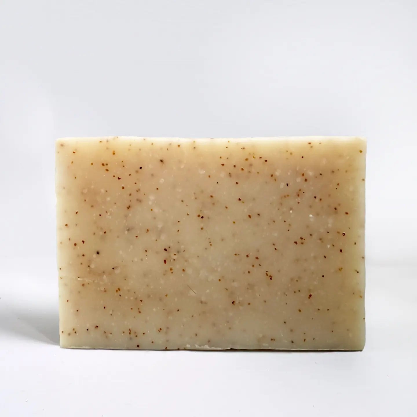 Growing Wilder The Gardeners Soap - Rosemary & Orange, handmade speckled bar on white. Natural soap for gardeners’ skin care.