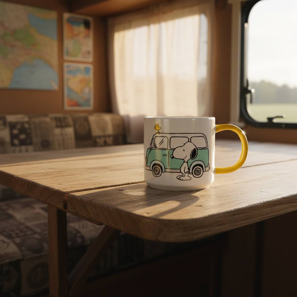 Magpie Gifts Happy Camper Snoopy Vegan Ceramic Mug
