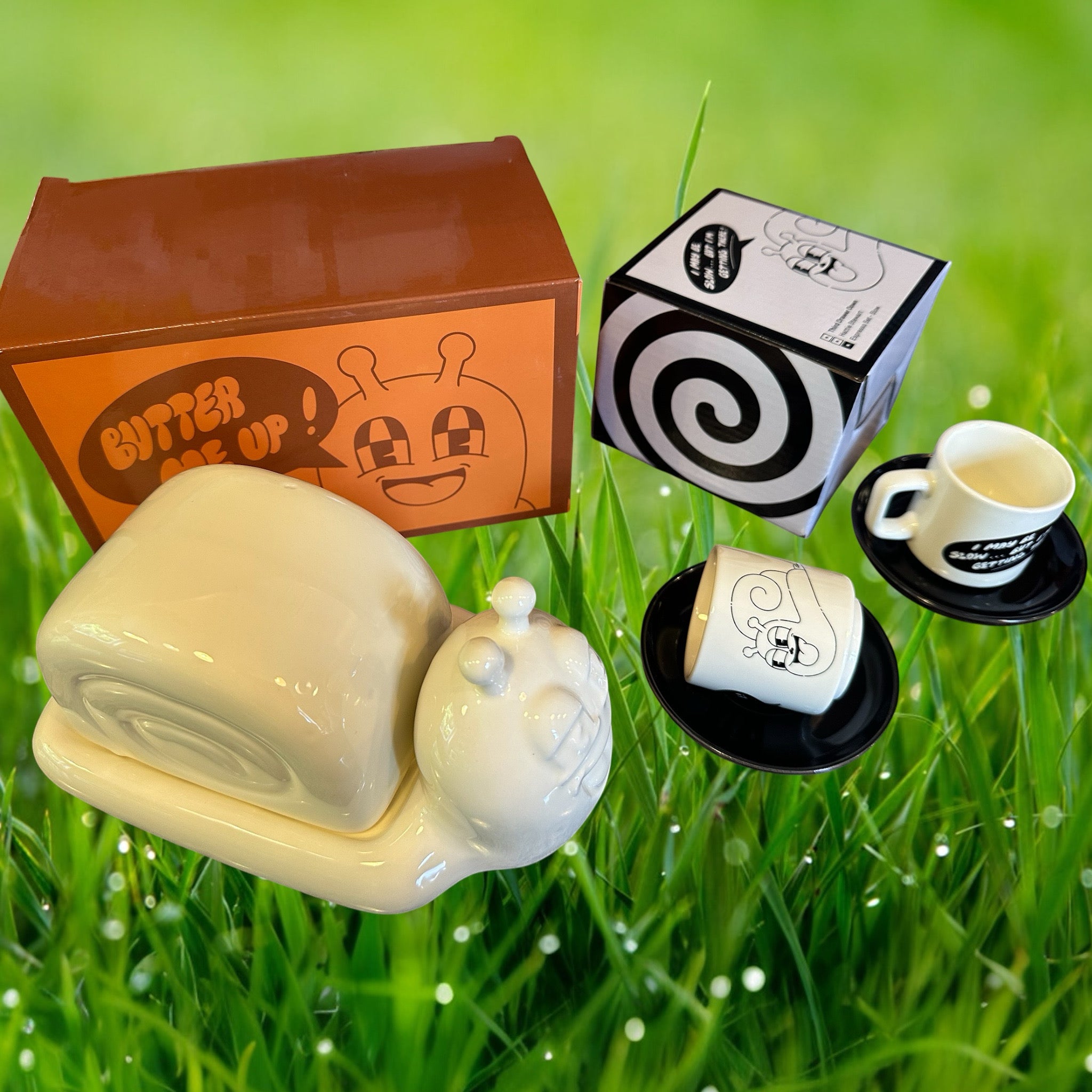 Third Drawer Down UK x Hattie Stewart Snail Shaped Butter Dish
