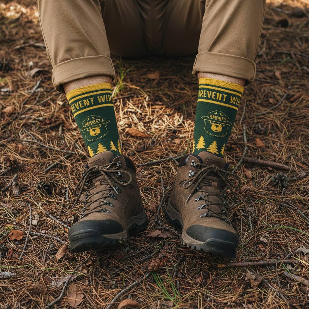 The Landmark Project Smokey Bear Emblem Sock - Pine