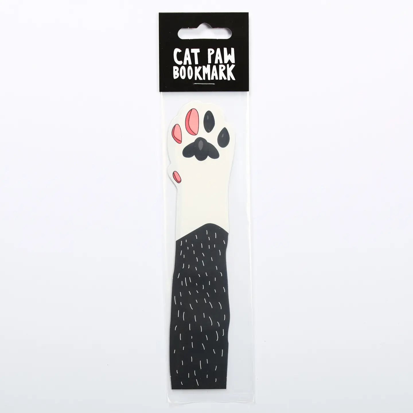 Cat Paw Die Cut Bookmark by Humdrum Paper—cute, quirky stationery gift for cat lovers and readers; unique bookmark for books.