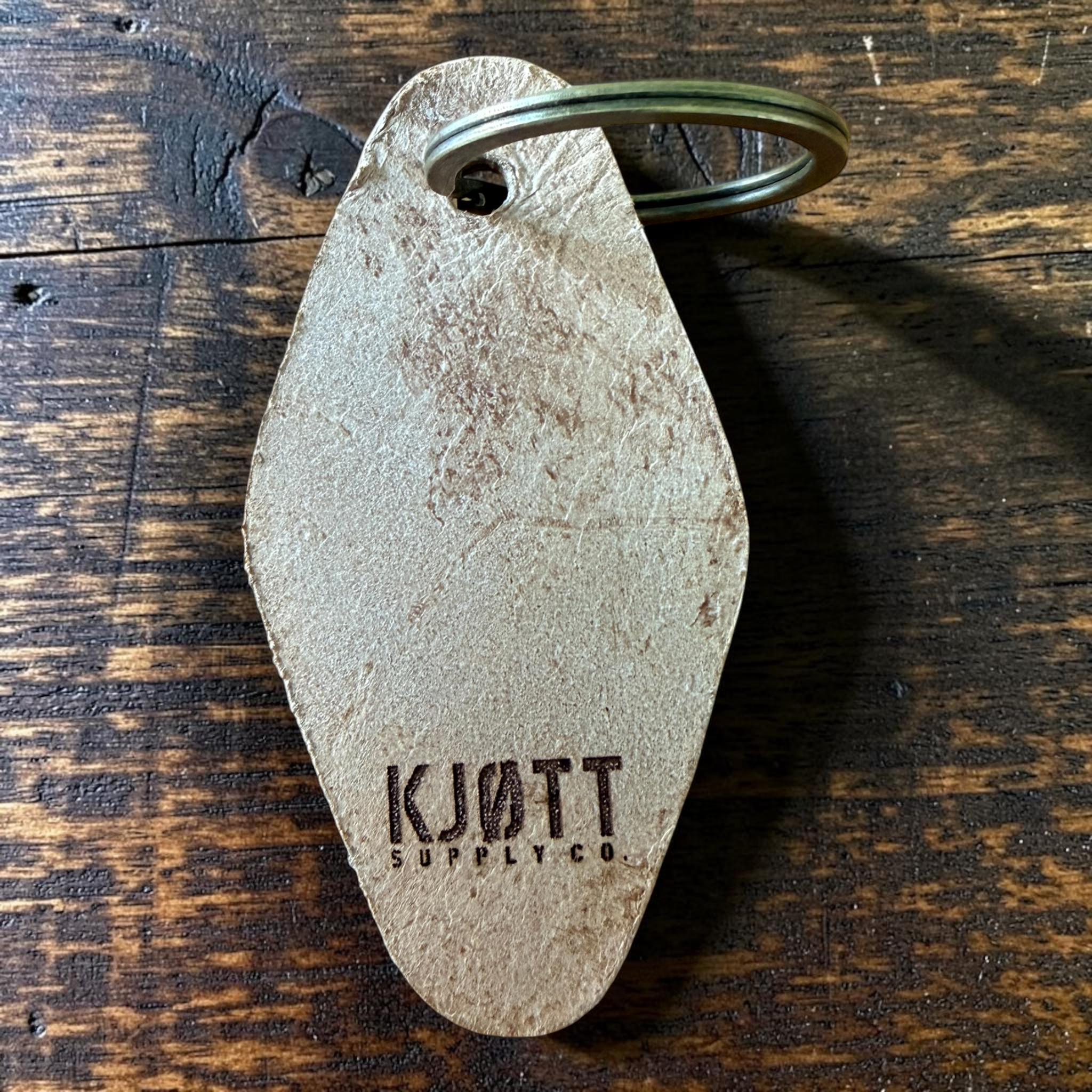 Kjøtt Supply Co Leather Cabin Motel Keyring (Various Designs)