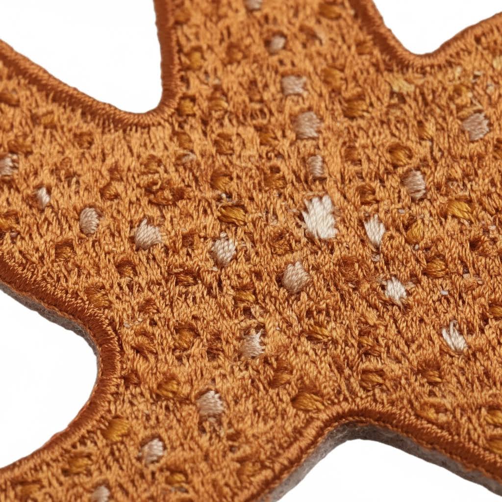 Mustard Beetle Ochre Sea Star / Starfish Iron On Patch