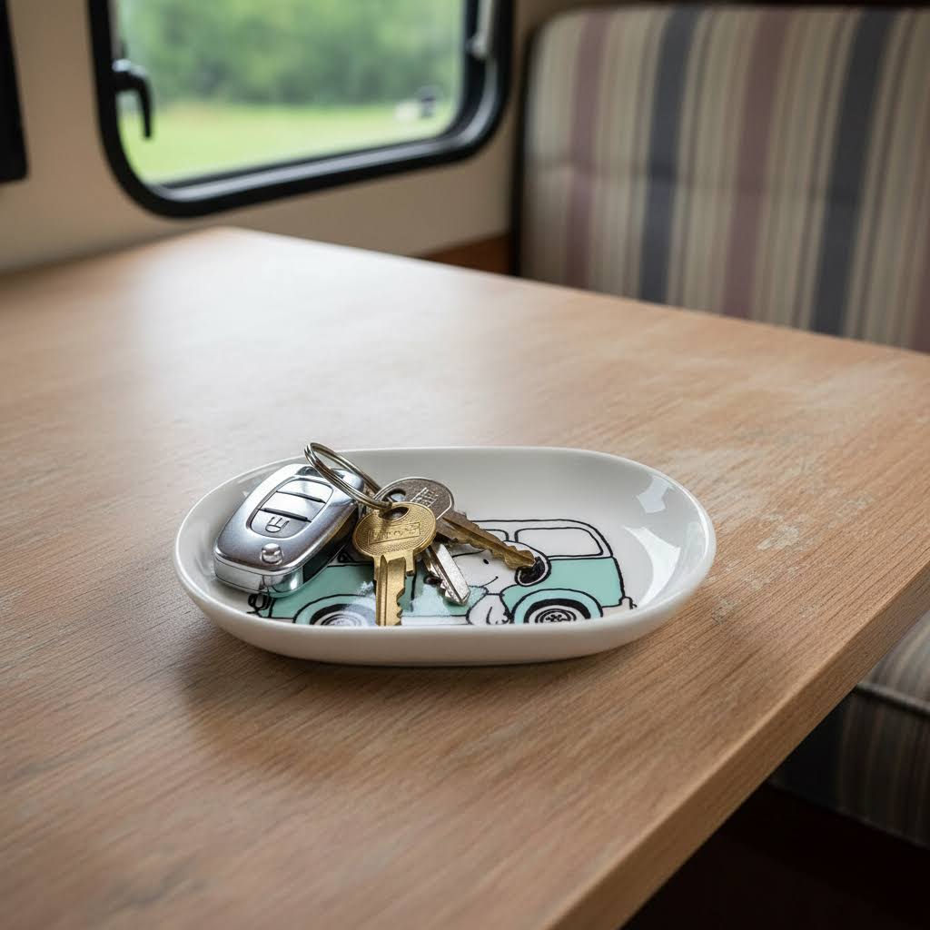 Magpie Peanuts Oval Trinket Dish Camper