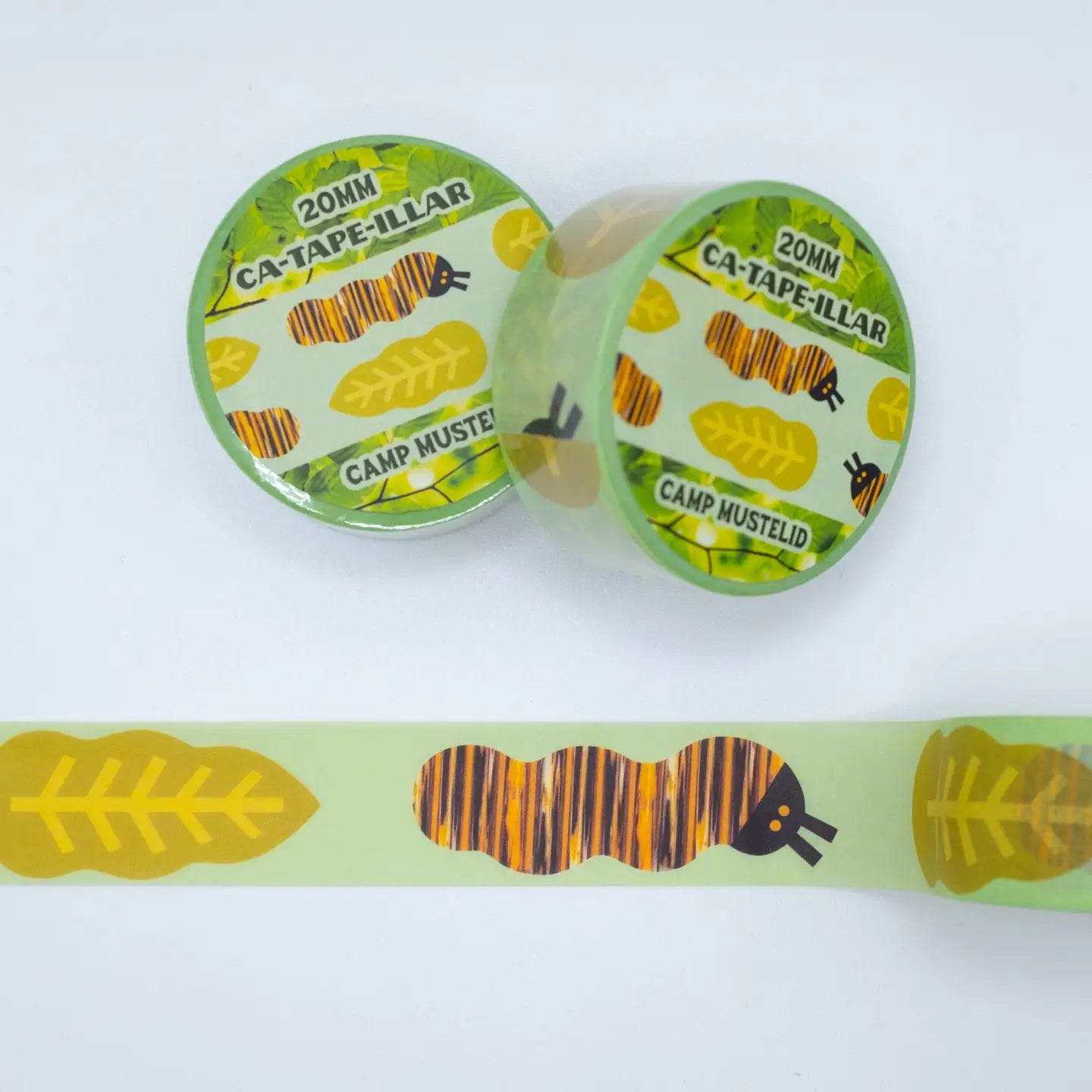 Camp Mustelid Caterpillar Washi Tape - Green