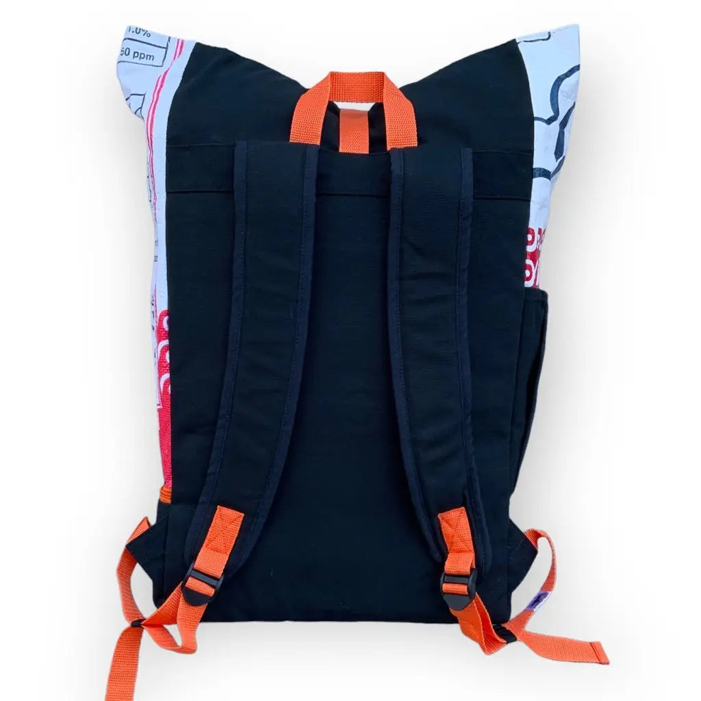 BEadbags Germany Classic Sports Rucksack / Backpack Ri102 - White & Red Fish