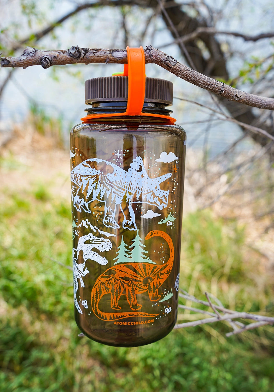 Atomic Child Dinosaur 32oz Nalgene Water Bottle