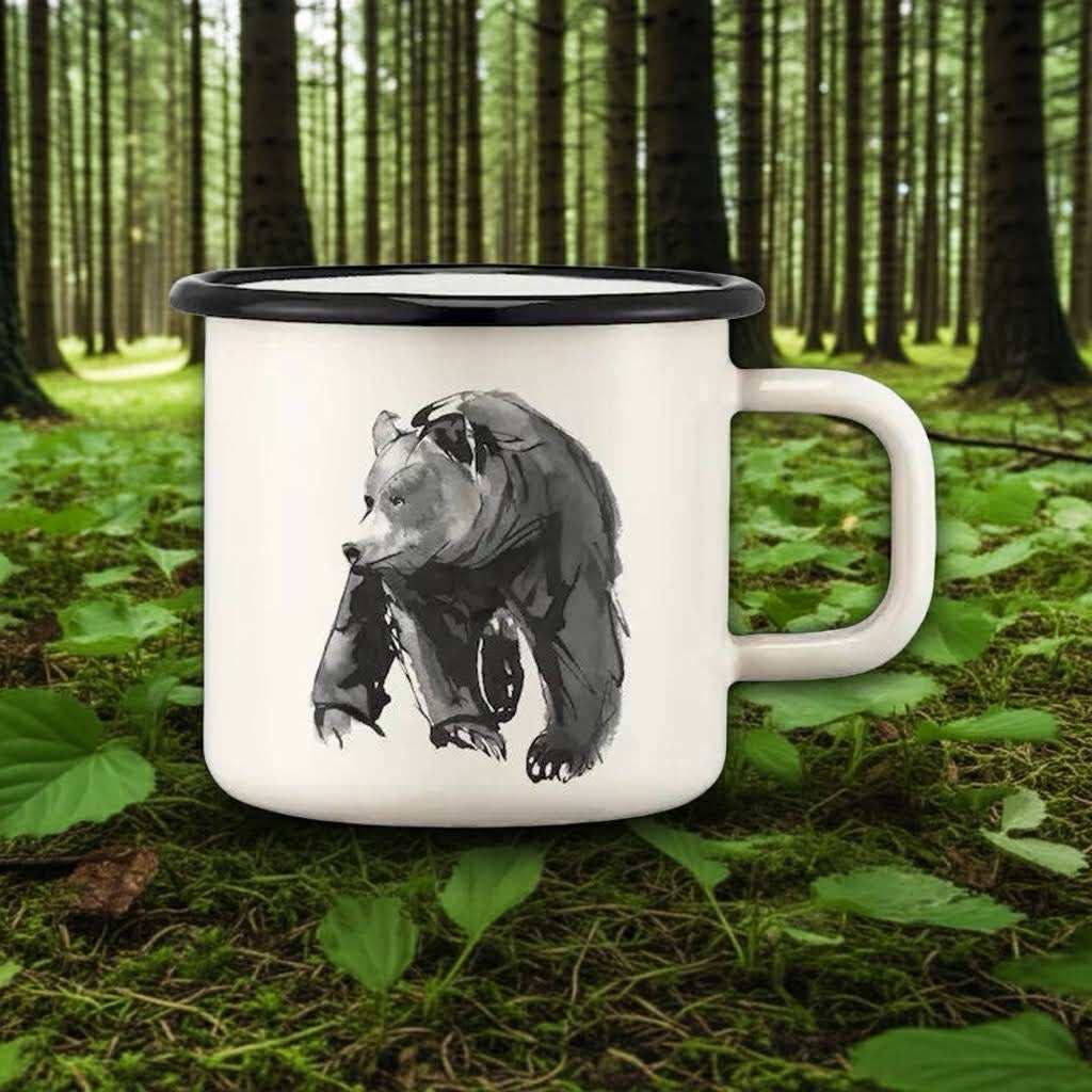 Muurla Teemu Järvi 0.37L Enamel Mug Bear (1 Unit)