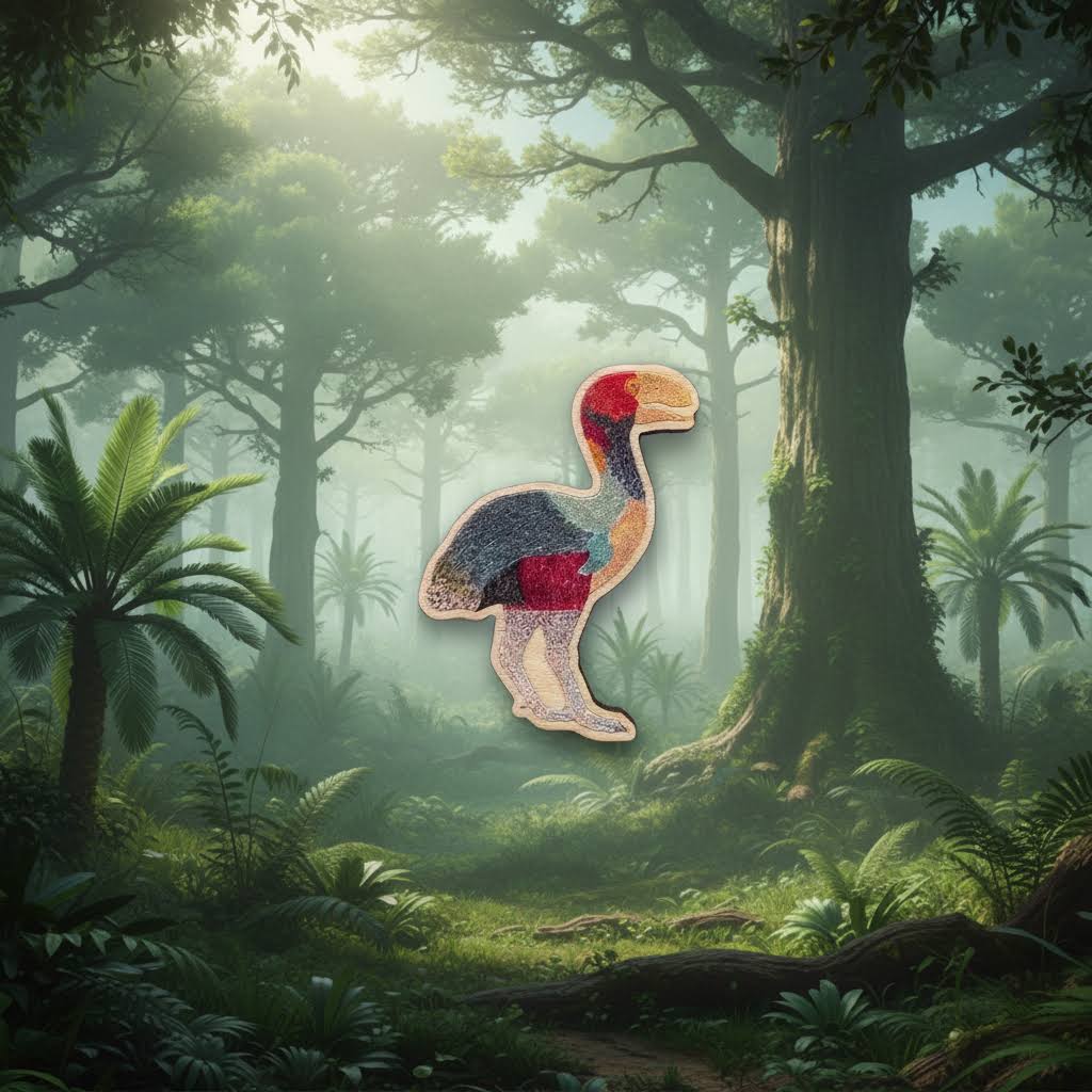 James Barker Extinct Gastornis Wooden Pin