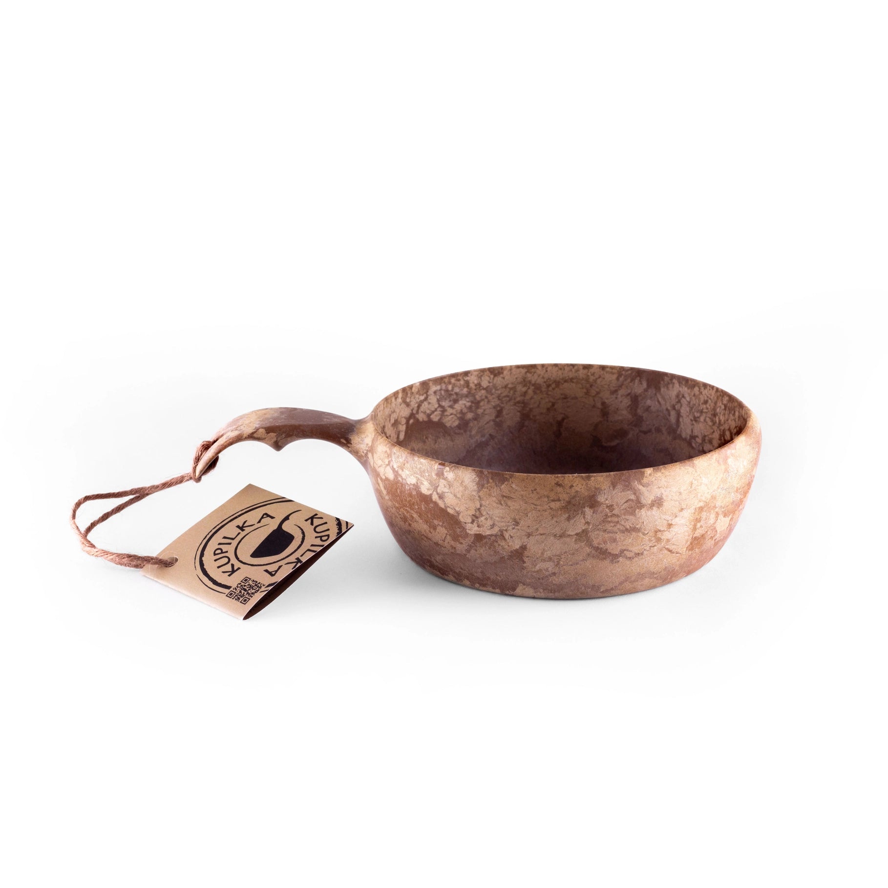 Kupilka 55 Soup Bowl in brown, eco-friendly natural fibre composite, handcrafted by Kupilka, displayed on white background.