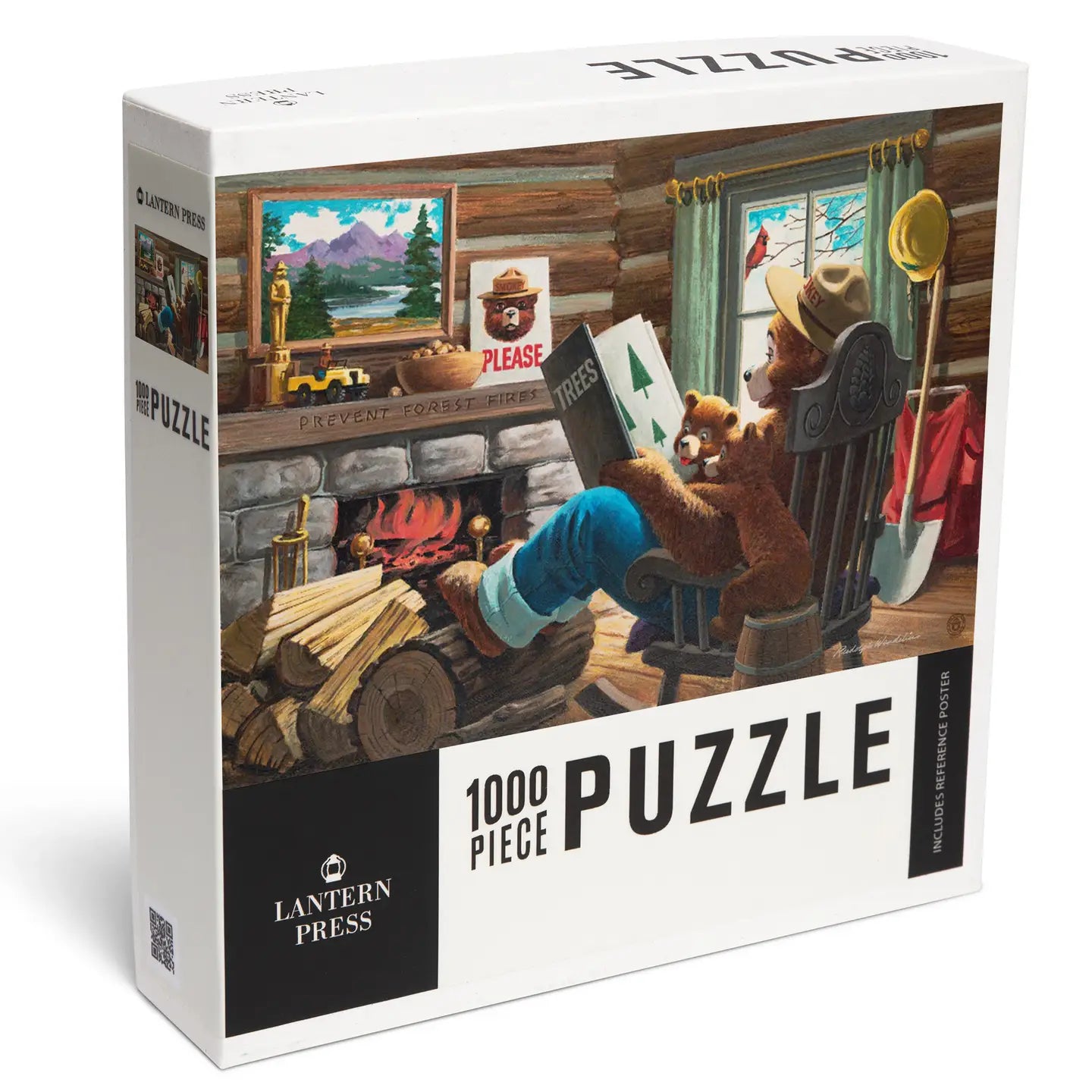 Smokey Bear 1000 Piece Puzzle - Smokey Bear, Reading Book To Cubs