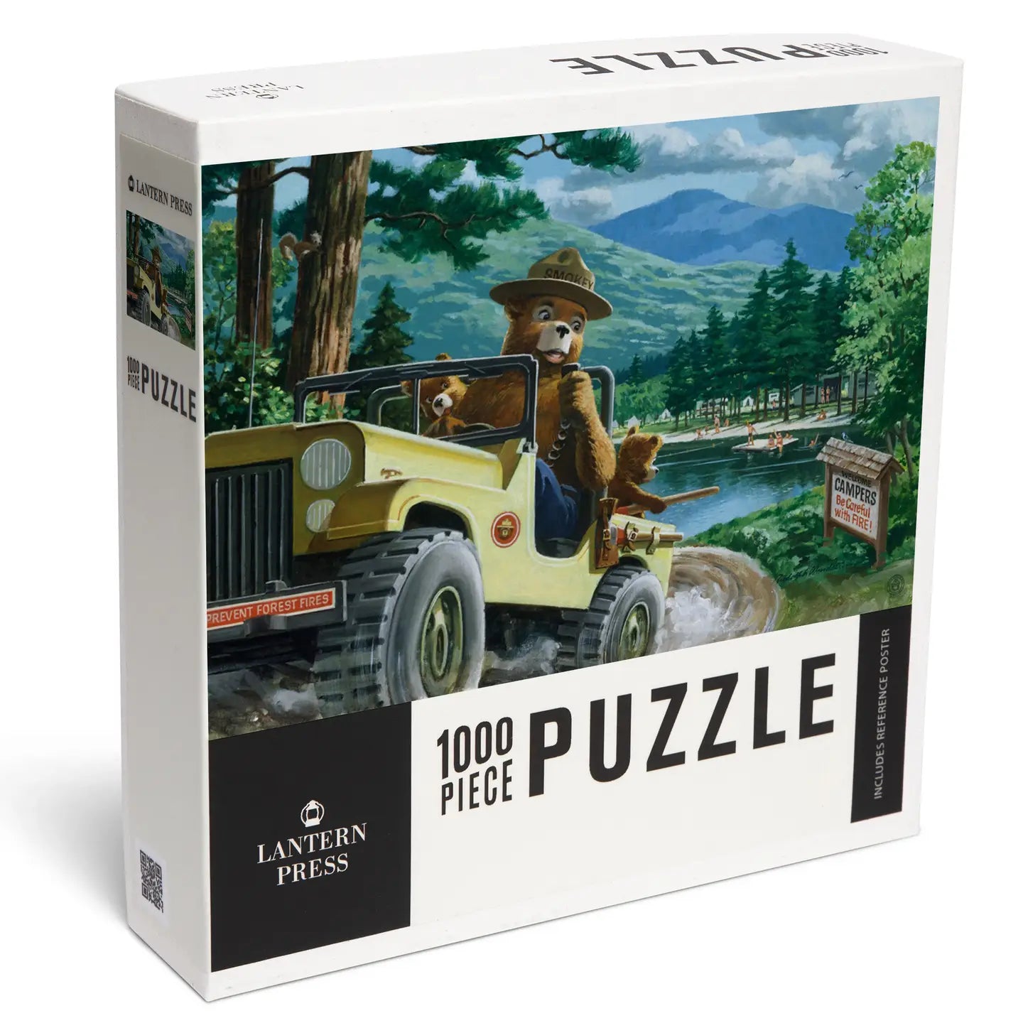 Lantern Press 1000 Piece Puzzle - Smokey Bear Leaving in Suv Vintage Poster