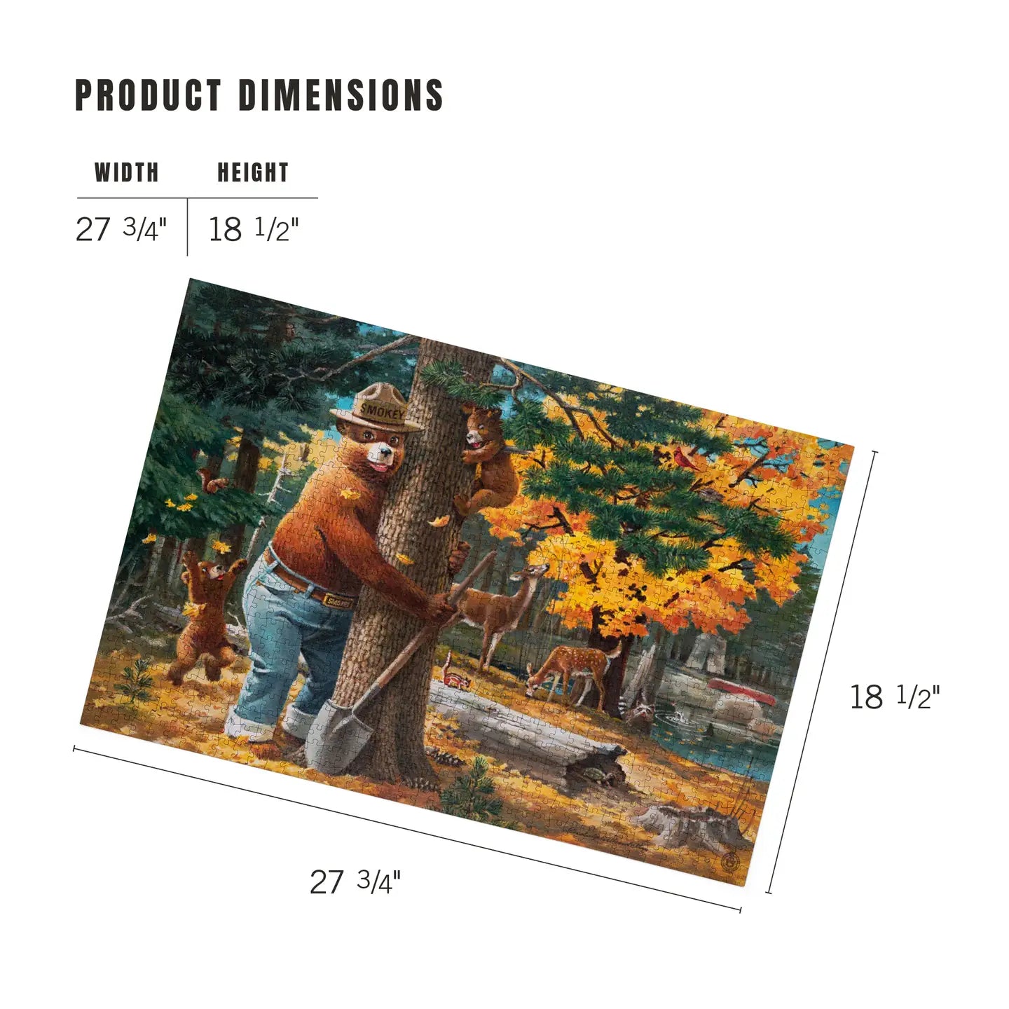 Lantern Press 1000 Piece Puzzle - Smokey Bear Hugging Tree