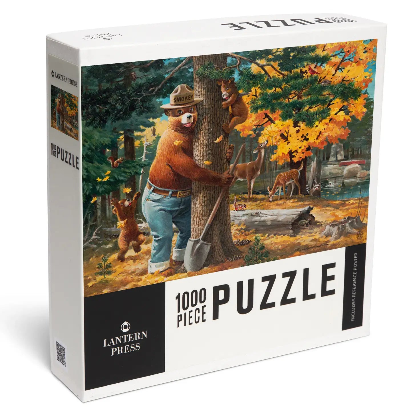 Lantern Press 1000 Piece Puzzle - Smokey Bear Hugging Tree