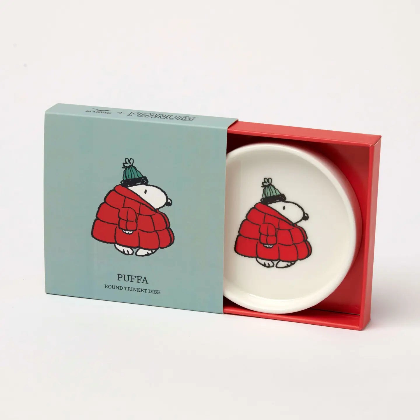 Magpie Gifts Peanuts Snoopy Round Trinket Dish - Puffa
