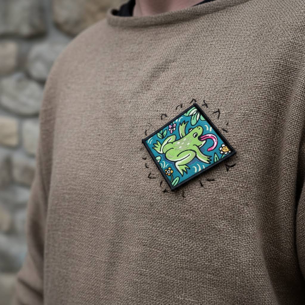 Cat Coven Big Booty Frog Woven Patch