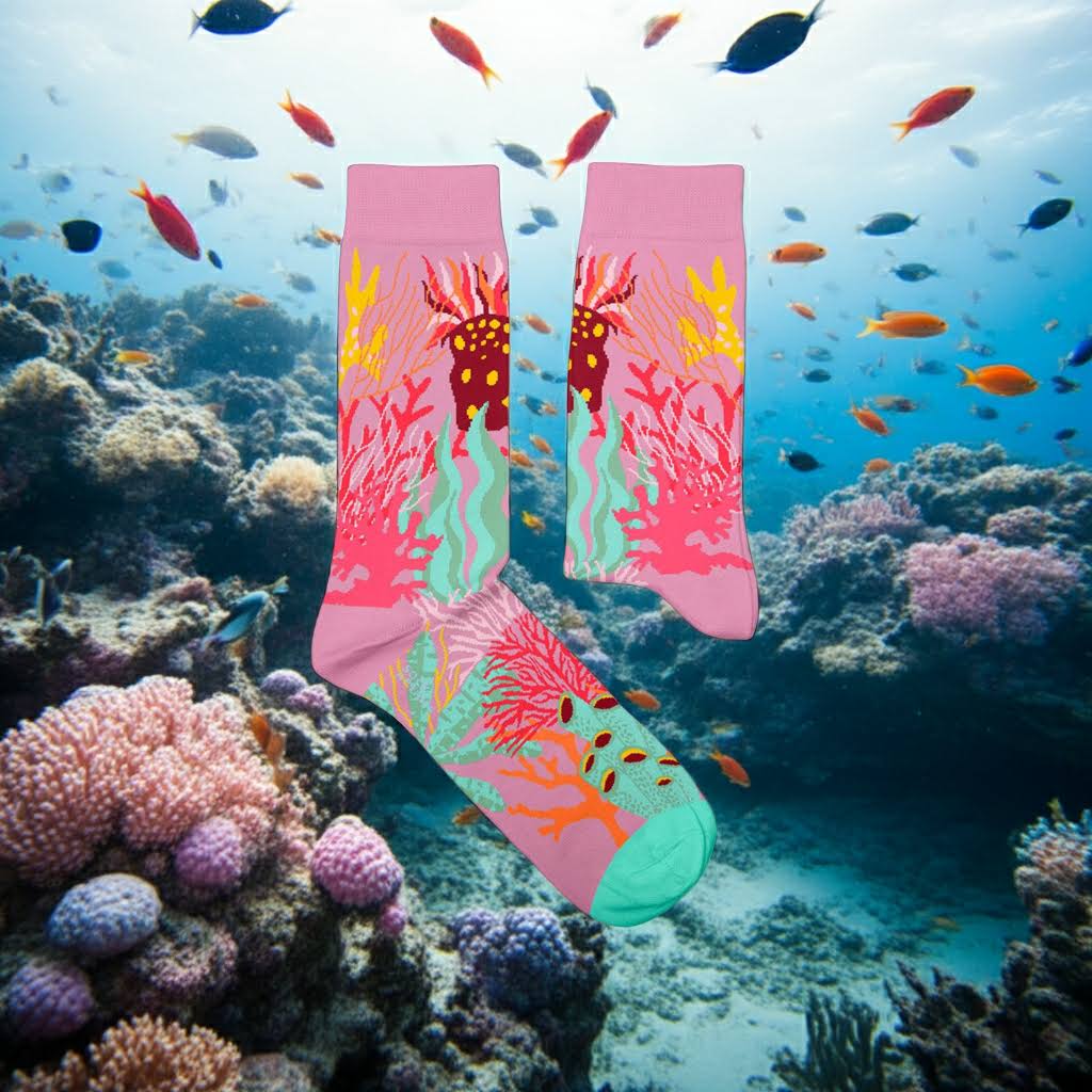 Sock Affairs Coral Ocean Pink Socks