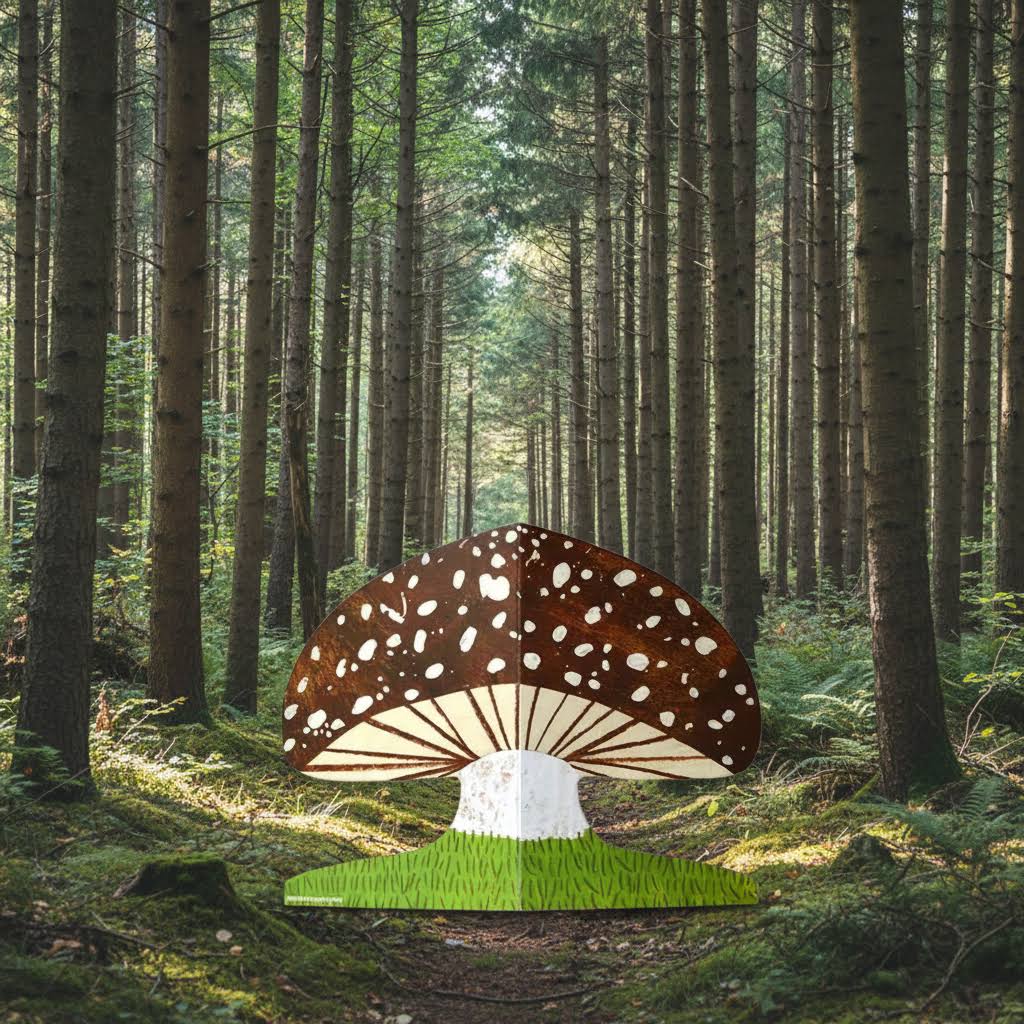 Mortlake Papers Autumn Cap Mushroom Shaped Card