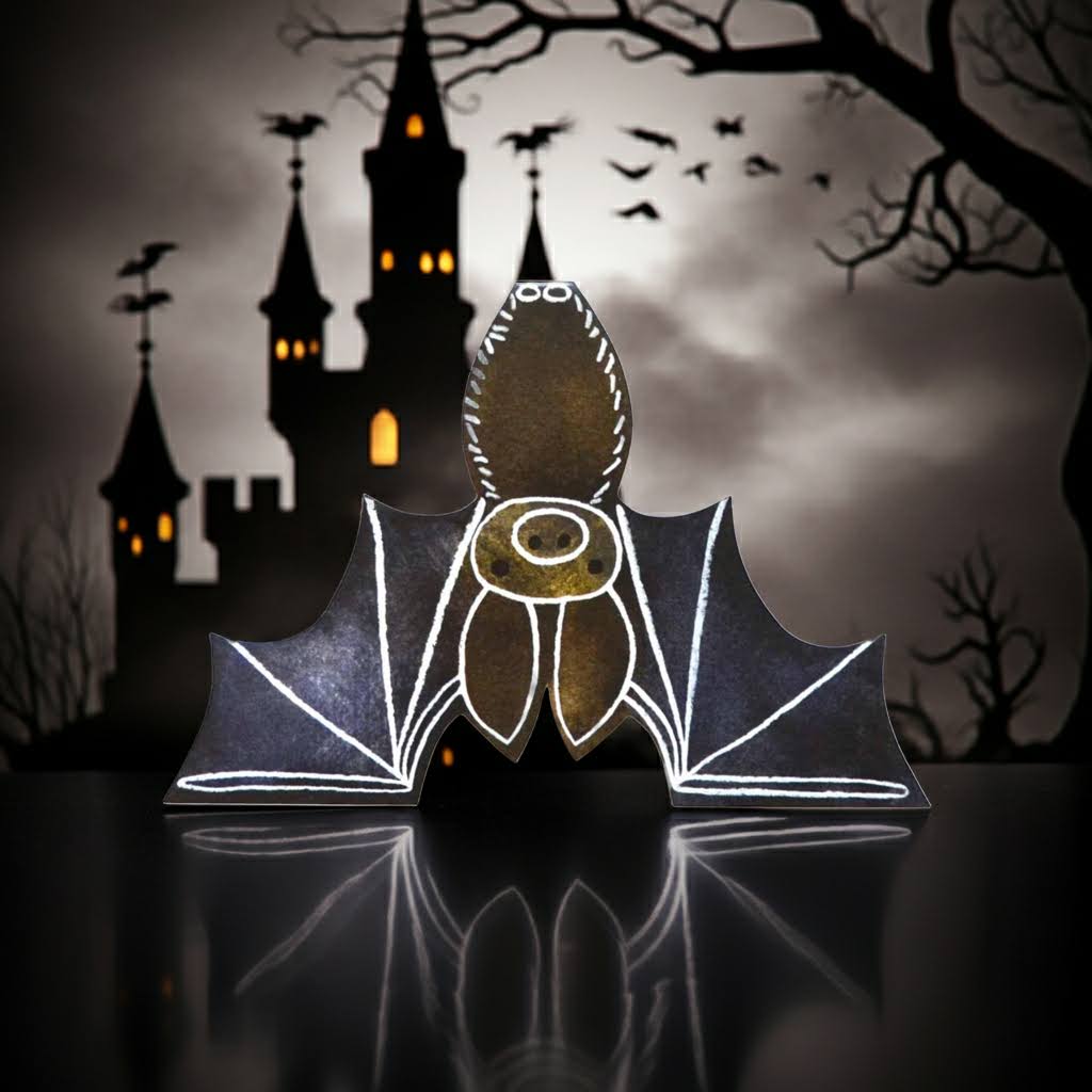 Mortlake Papers Halloween Bat Shaped Greeting Card