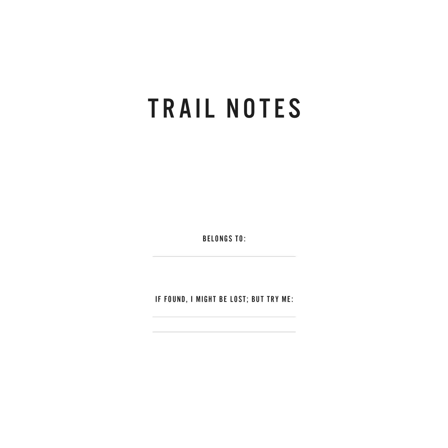 Mountaineer Books - Trail Notes