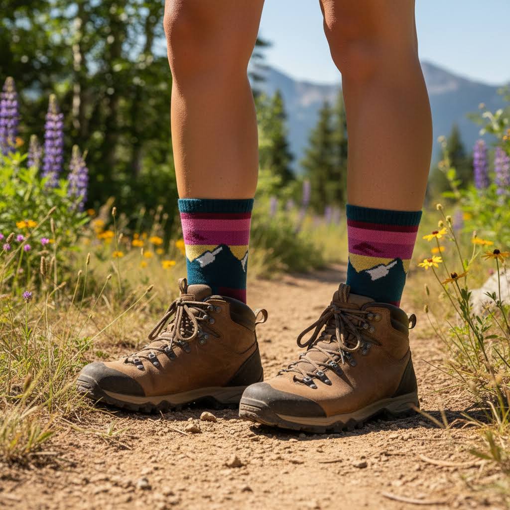 Darn Tough 5005 Women's Sunset Ledge Micro Crew Lightweight Hiking Socks - Dark Teal