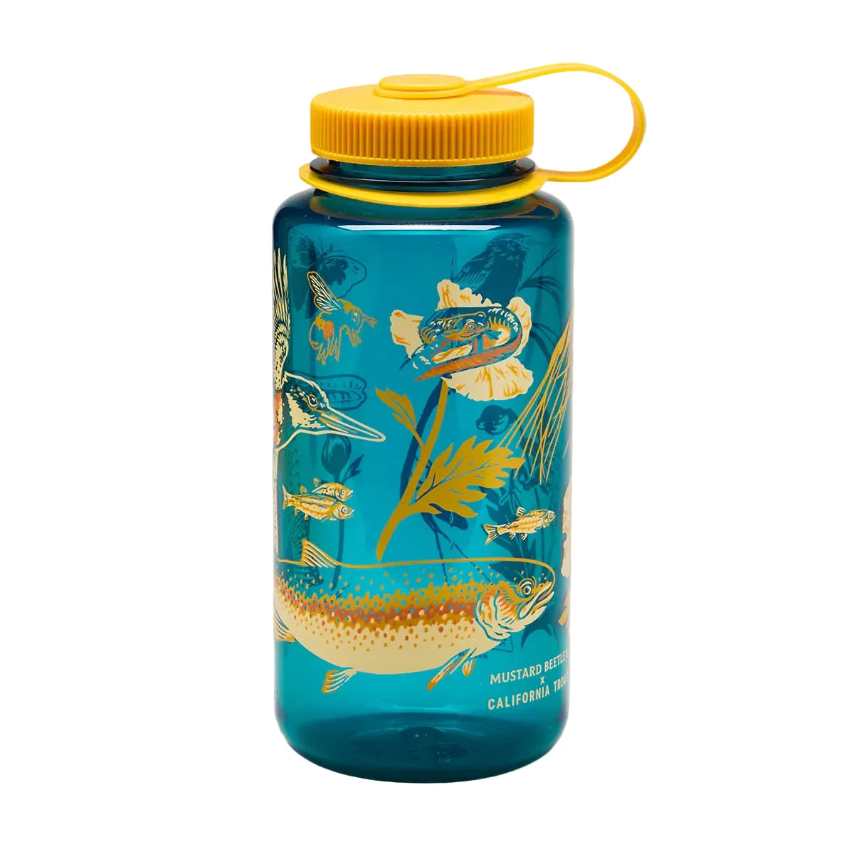 Mustard Beetle 32oz Wide Mouth Nalgene Water Bottle - Malibu Creek For Cal Trout