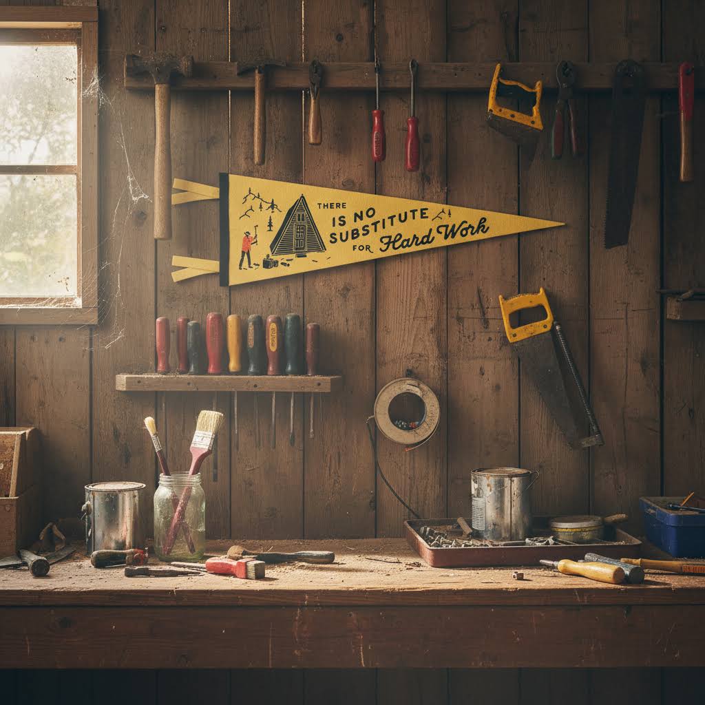 Oxford Pennant No Substitute For Hard Work Pennant