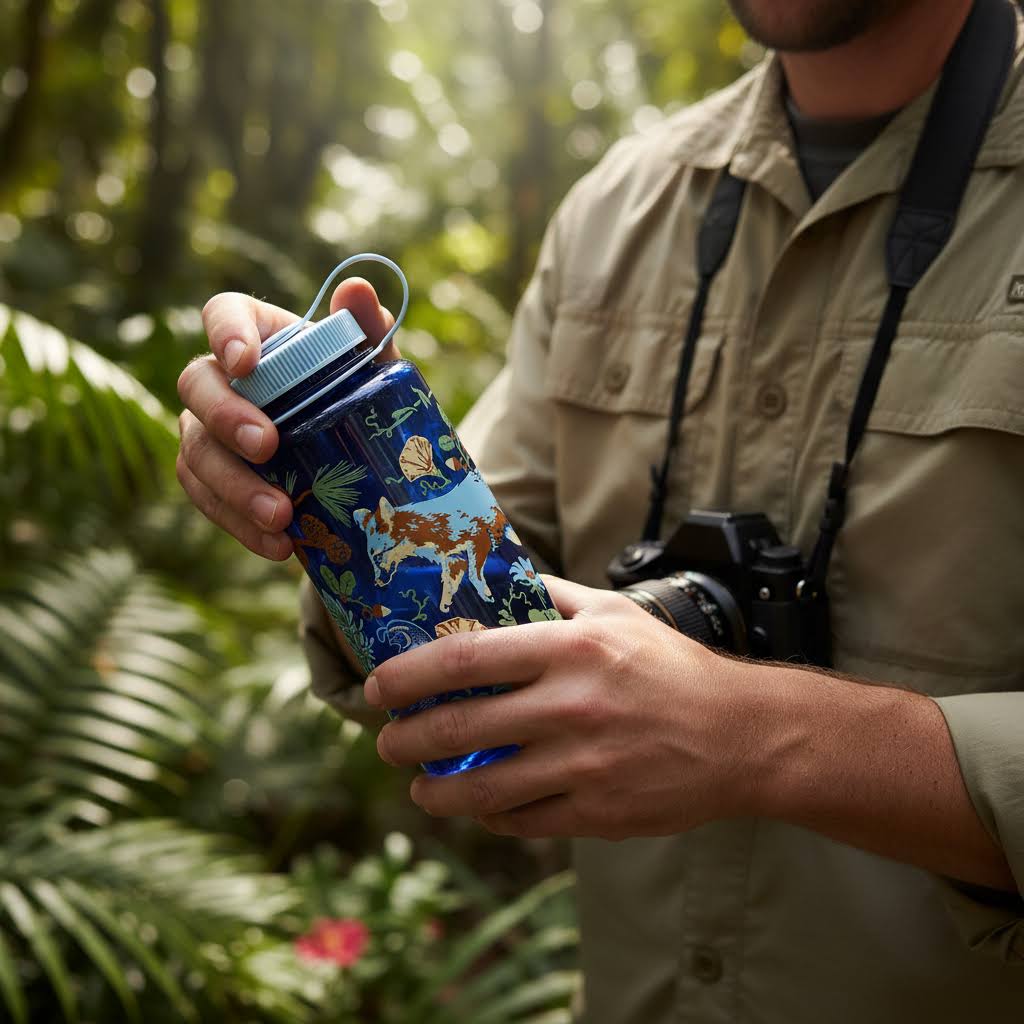 Mustard Beetle – 32oz Wide Mouth Nalgene Water Bottle - Channel Islands