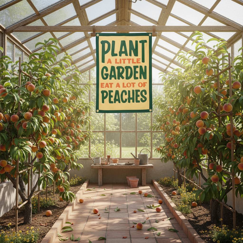Oxford Pennant x John Prine Plant A Little Garden Eat A lot Of Peaches Camp Banner