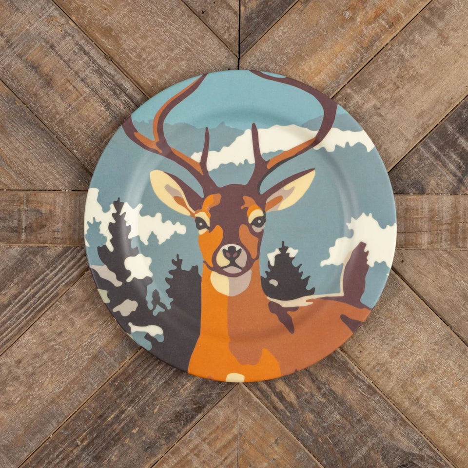 Ragon House Vintage Inspired Paint By Numbers Deer In The Slow Melamine Plate