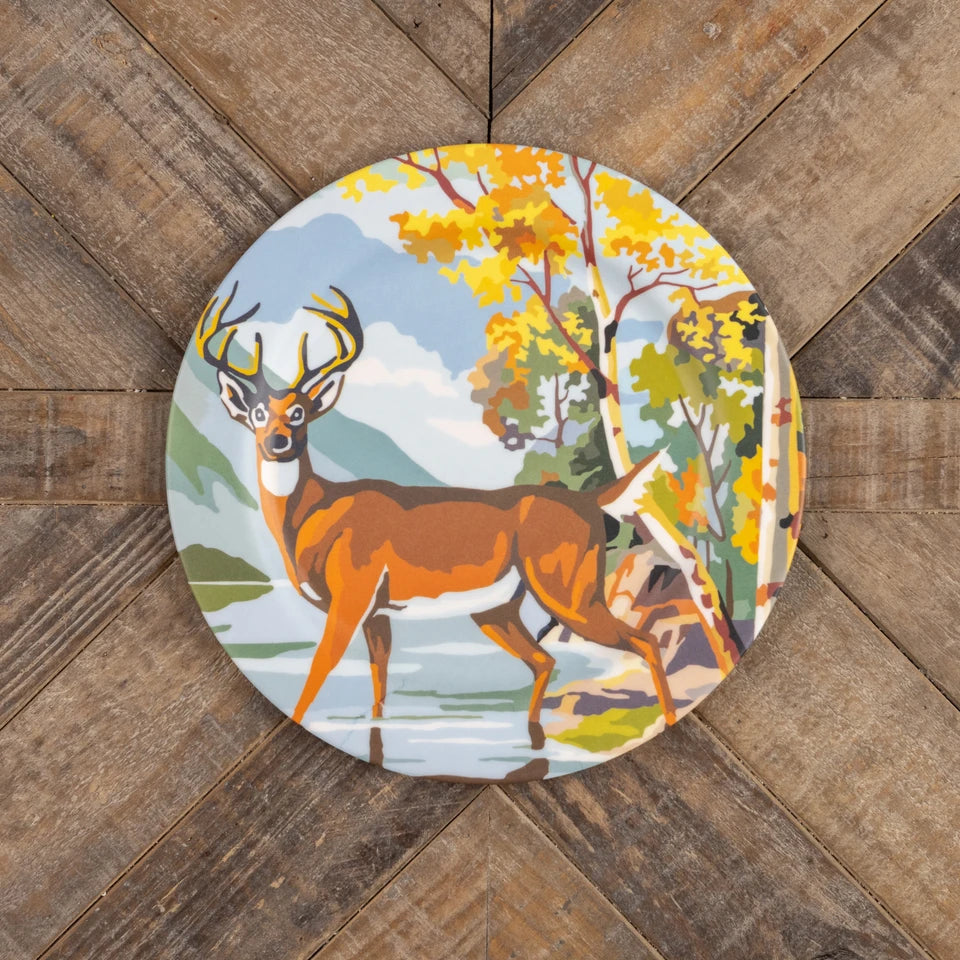 Ragon House Vintage Inspired Paint By Numbers Deer By Water Plate
