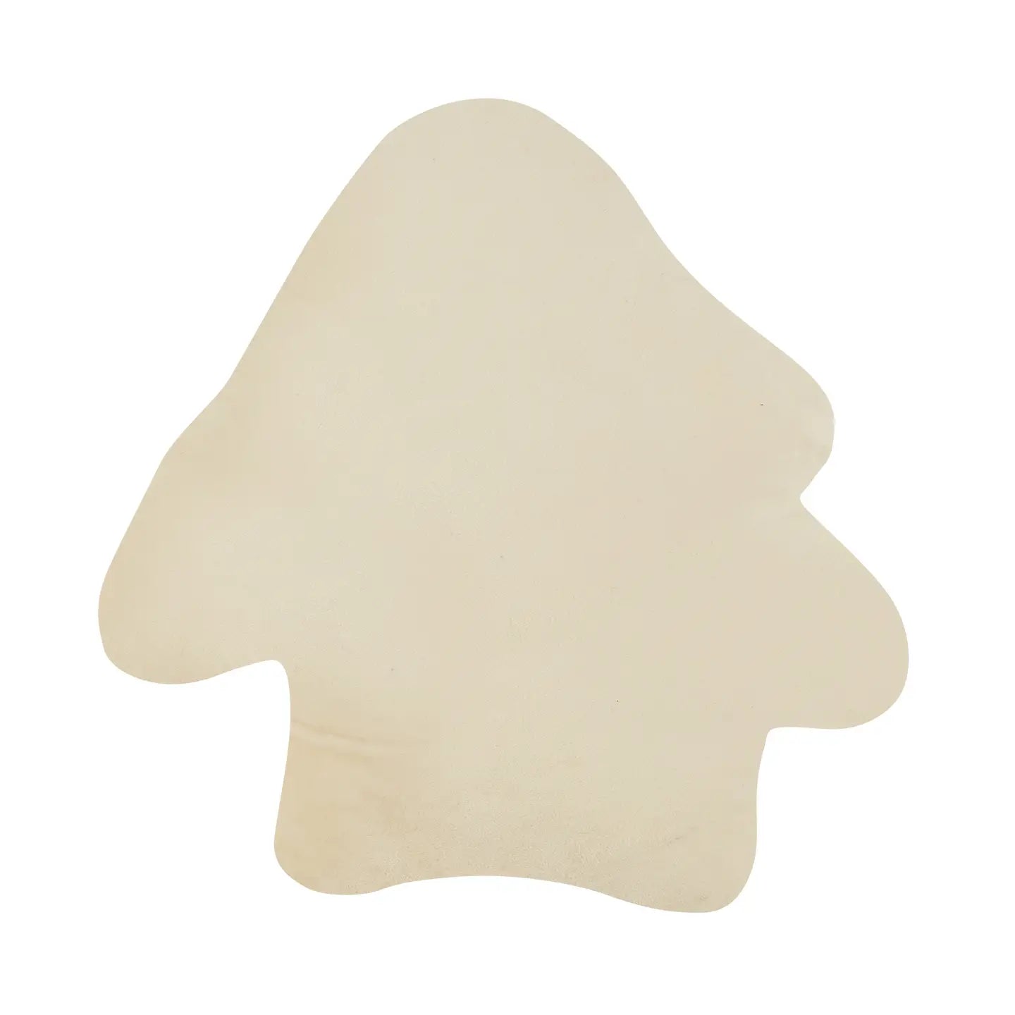 A whimsical, mushroom-shaped rug adorned with vibrant red, orange, and white mushrooms on a textured surface is perfect for pairing with the Peking Handicraft Mushroom Shaped Hook Cushion to create an enchanting décor atmosphere.