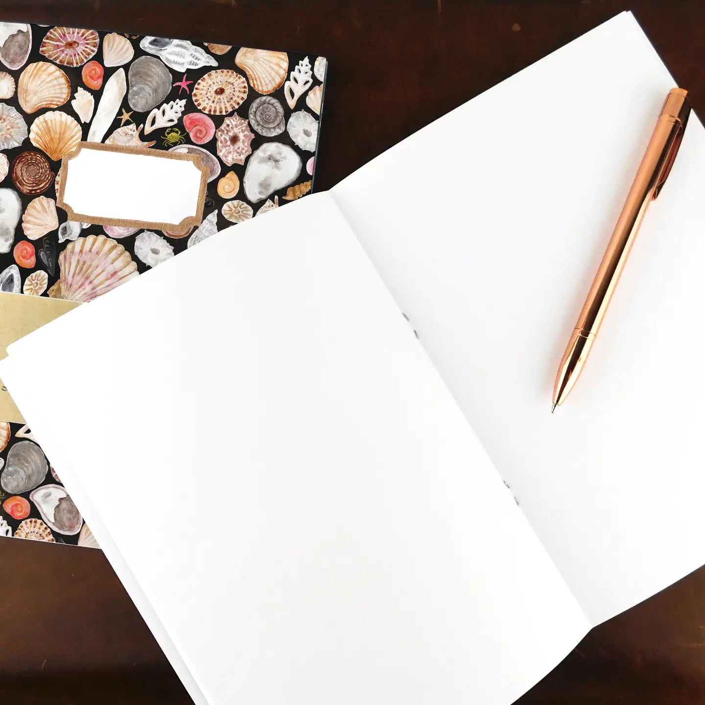 Bison Bindery A5 Recycled 36-Page Plain Notepad - Mollusca Sea Shell