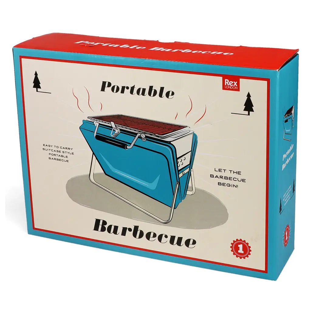 Rex Portable Suitcase BBQ - Petrol Blue