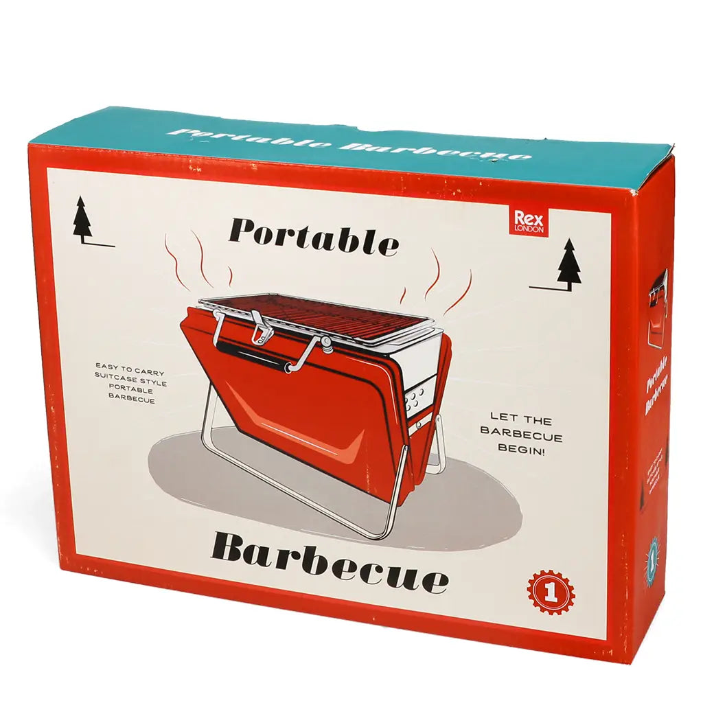 Rex Portable Suitcase BBQ - Red