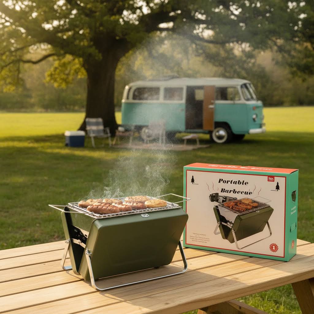 Rex Portable Suitcase BBQ - Khaki