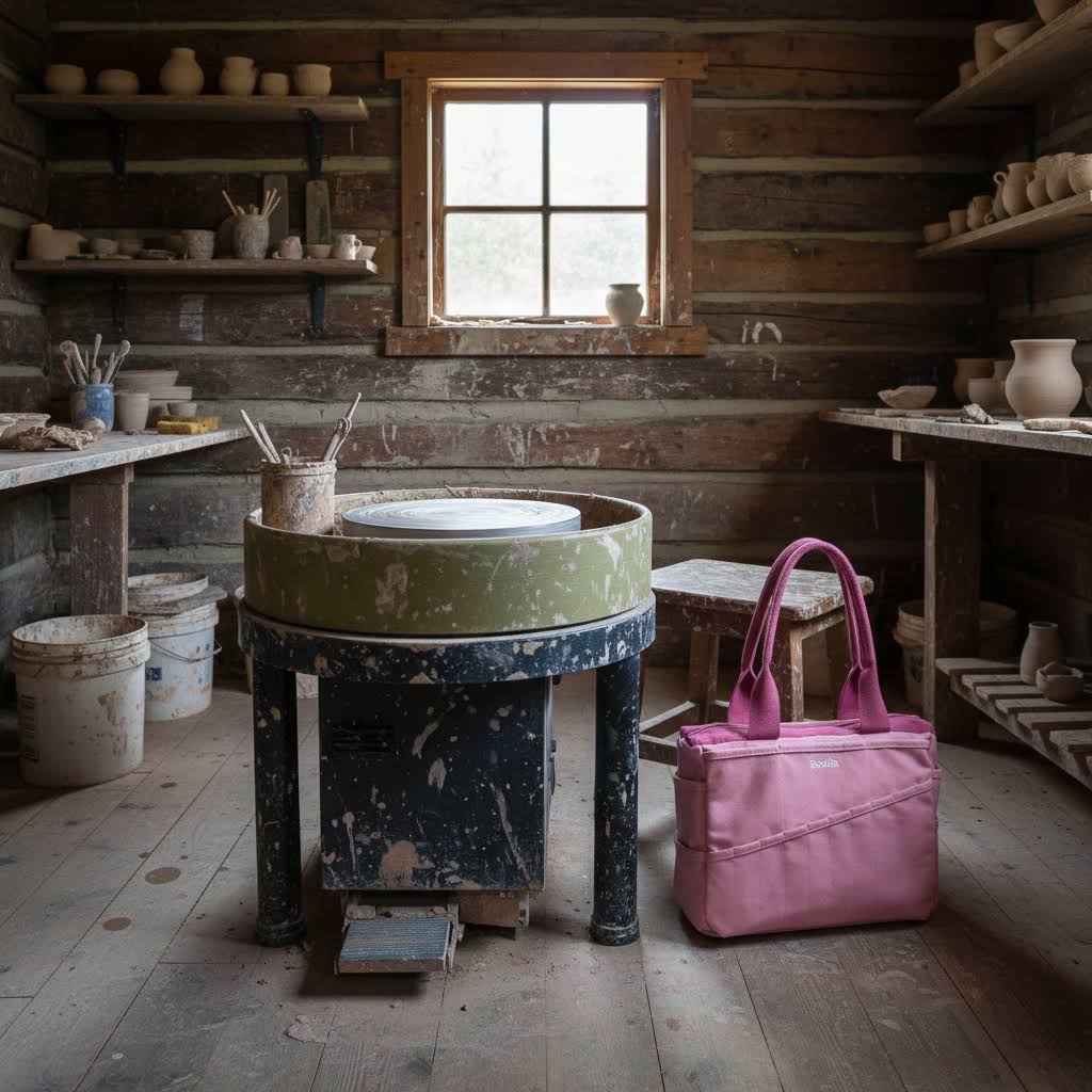 Soolla Studio Pottery Artist Bag -  Desert Rose Pink