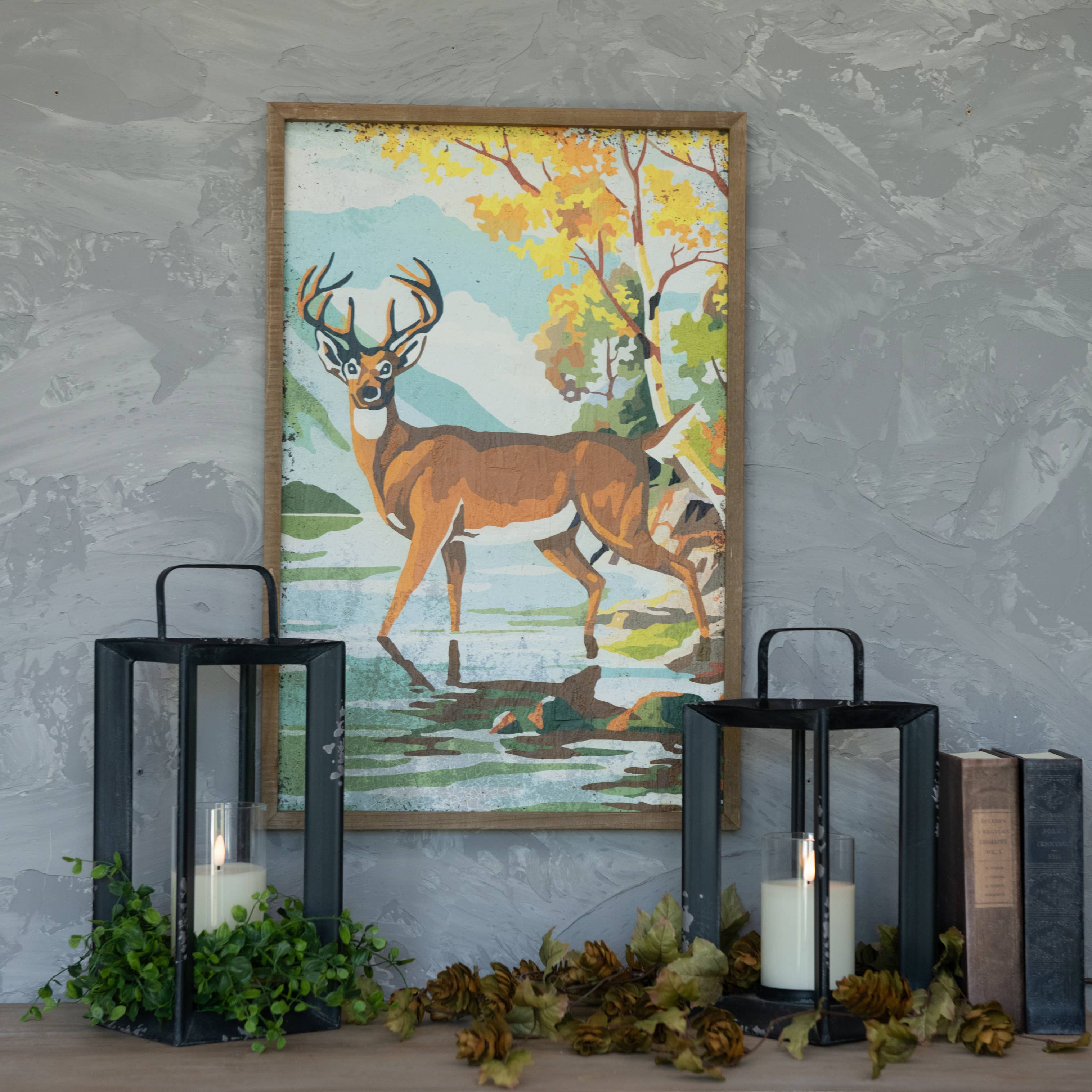 Ragon House Vintage Inspired Paint By Numbers Deer By The Water Print (15th September 2026 - Wishlist Now)