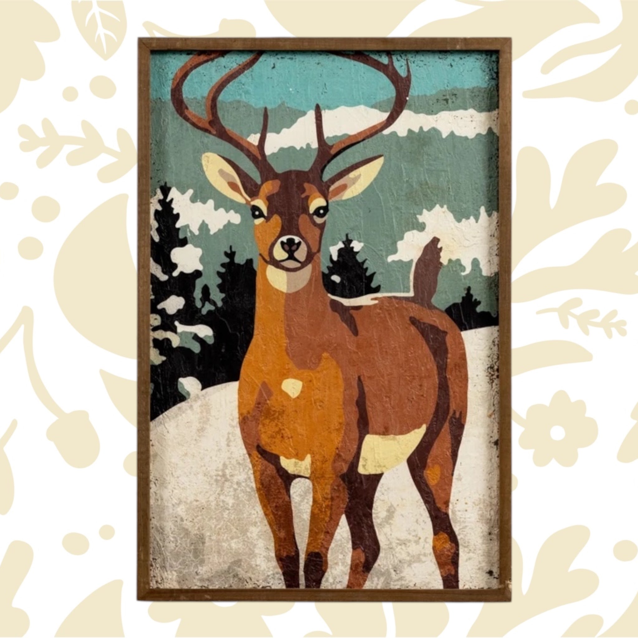 Ragon House Vintage Inspired Paint By Numbers Deer In The Snow Print